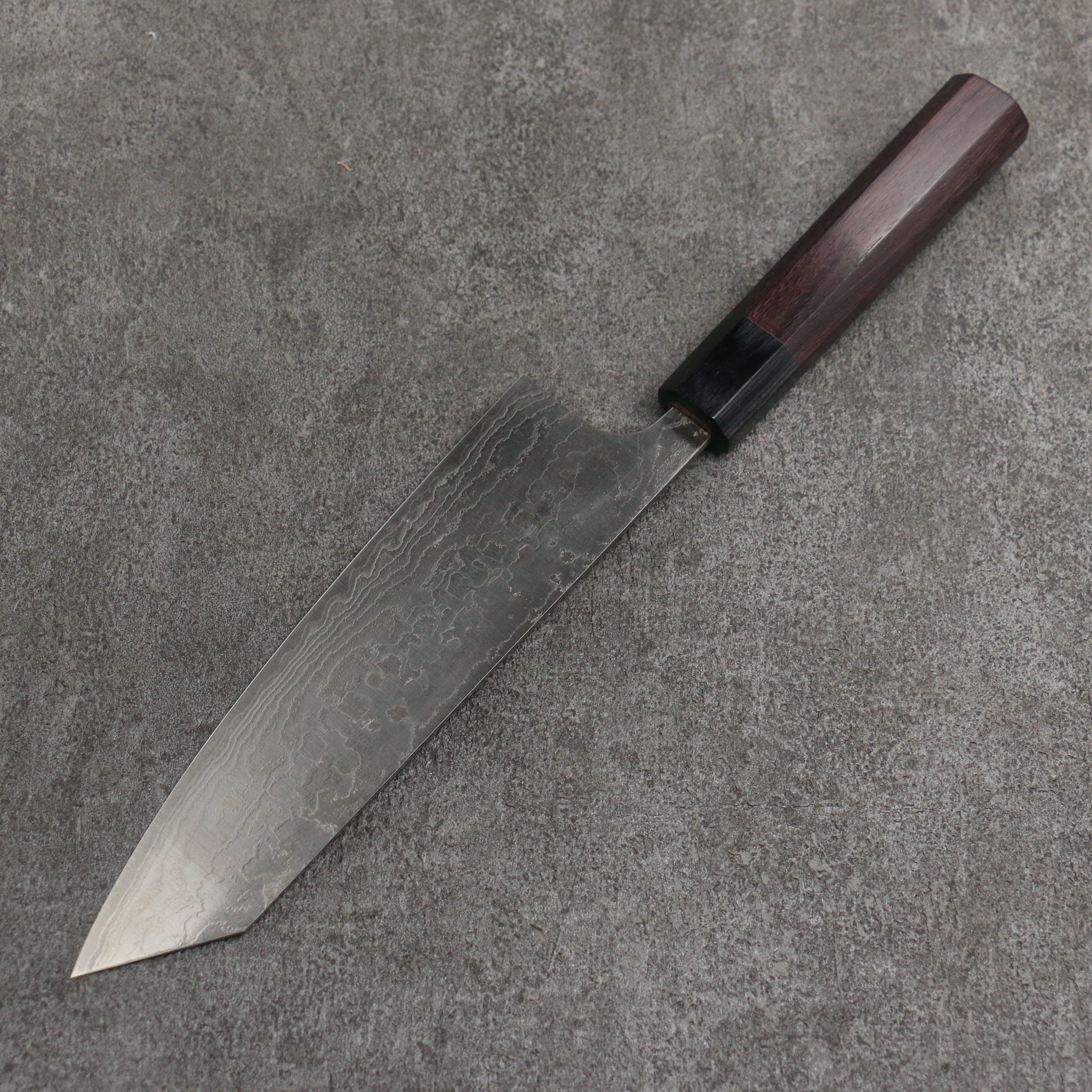 Nao Yamamoto SG2 Damascus Migaki Finished Bunka 180mm Rosewood (Ferrule: Black Pakka Wood) Handle - Japanny - Best Japanese Knife