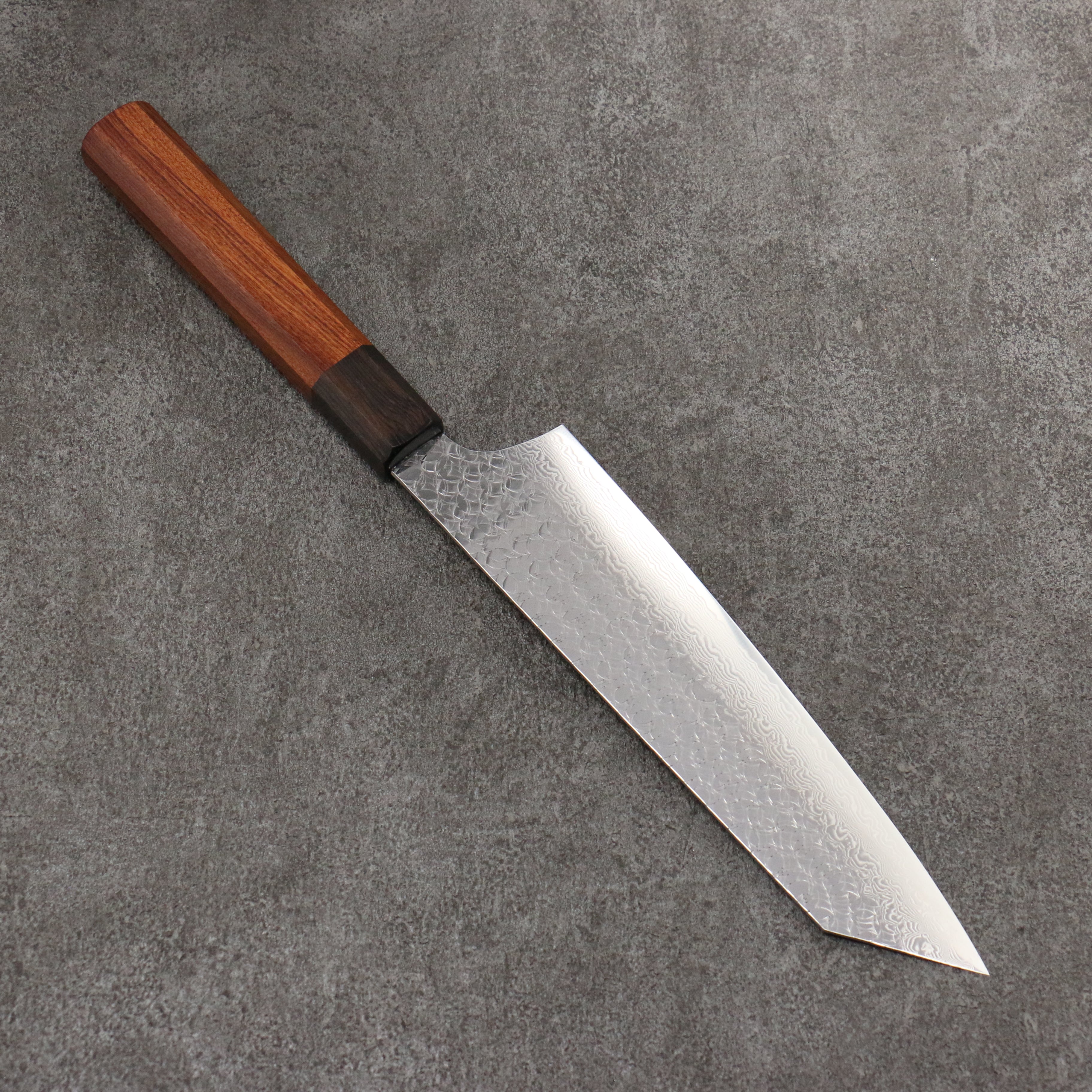 Sakai Takayuki SG2 Hammered Damascus Kiritsuke Gyuto 190mm Rosewood (Ferrule: Black Pakka Wood) Handle - Japanny - Best Japanese Knife