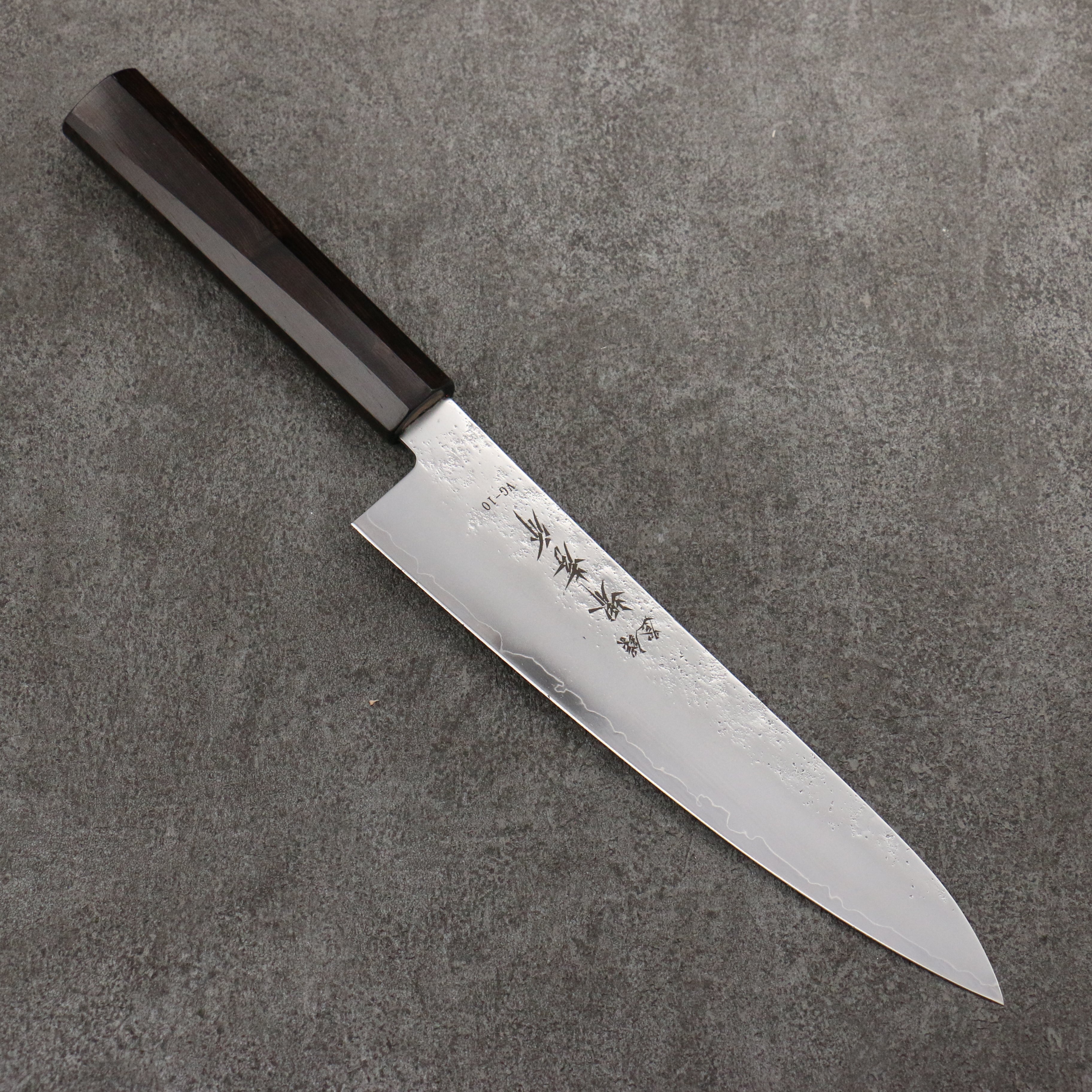 Sakai Takayuki VG10 Nashiji Gyuto 210mm Ebony Wood Handle - Japanny - Best Japanese Knife