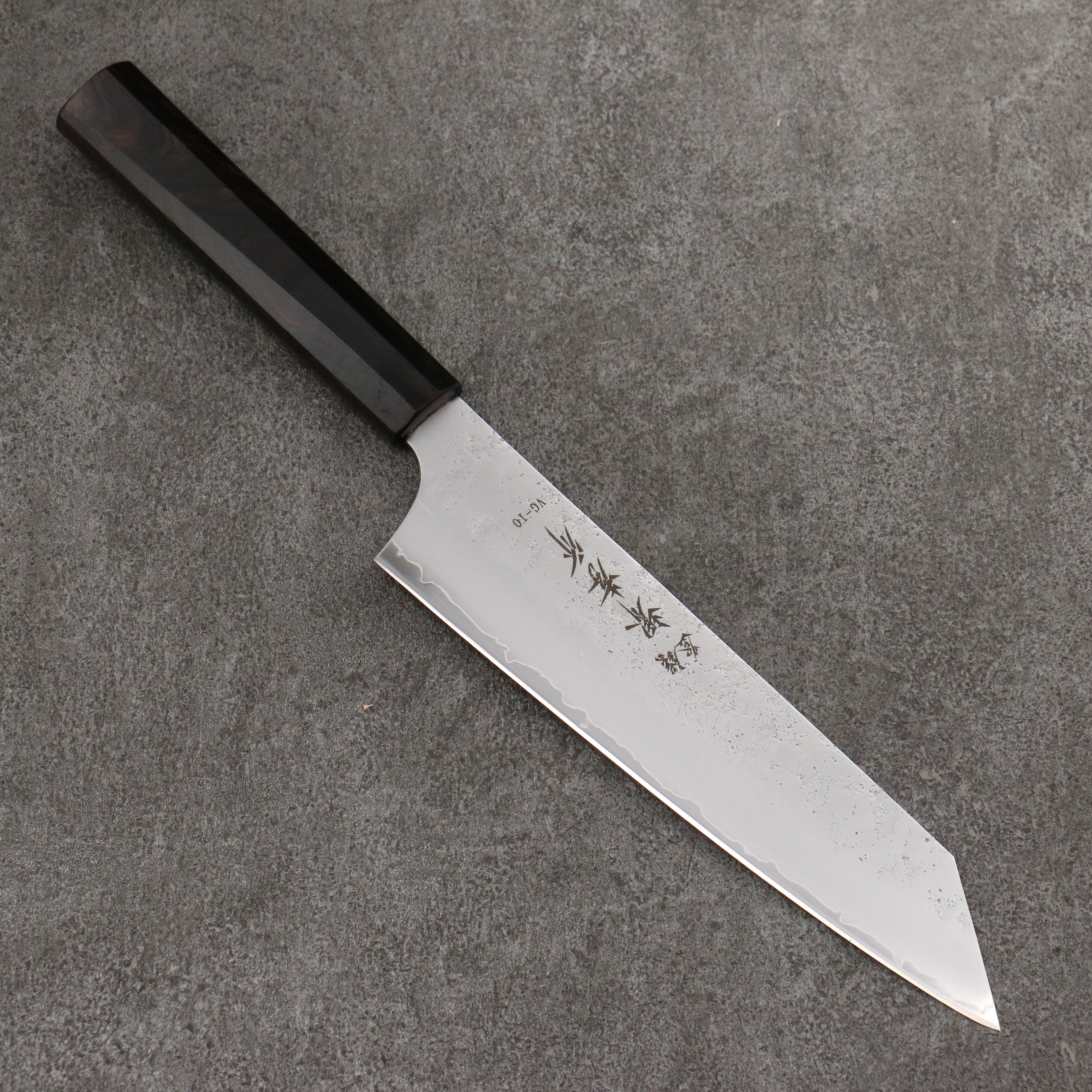 Sakai Takayuki VG10 Nashiji Kiritsuke Gyuto 190mm Ebony Wood Handle - Japanny - Best Japanese Knife