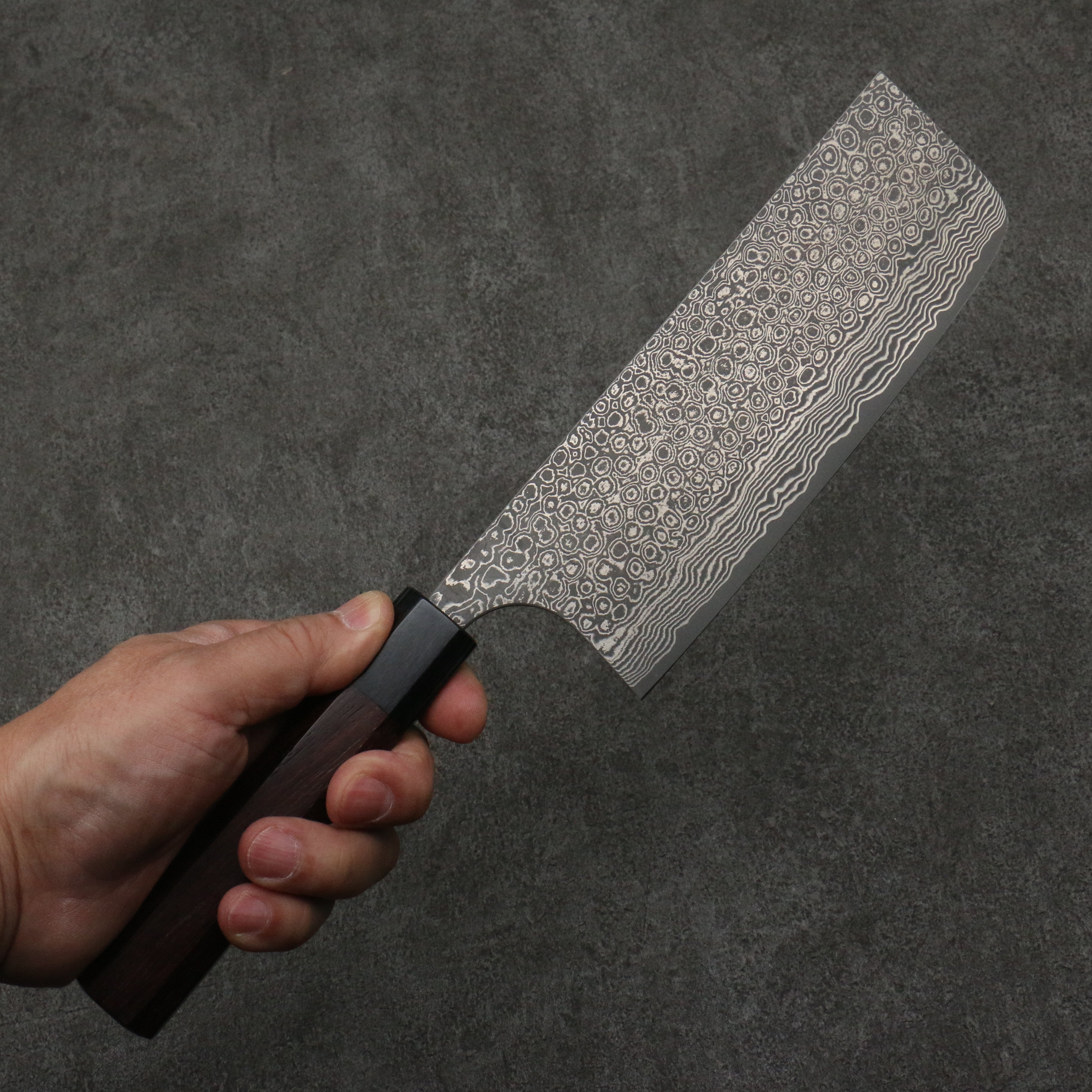 Masakage Kumo VG10 Damascus Nakiri 165mm Rosewood Handle - Japanny - Best Japanese Knife