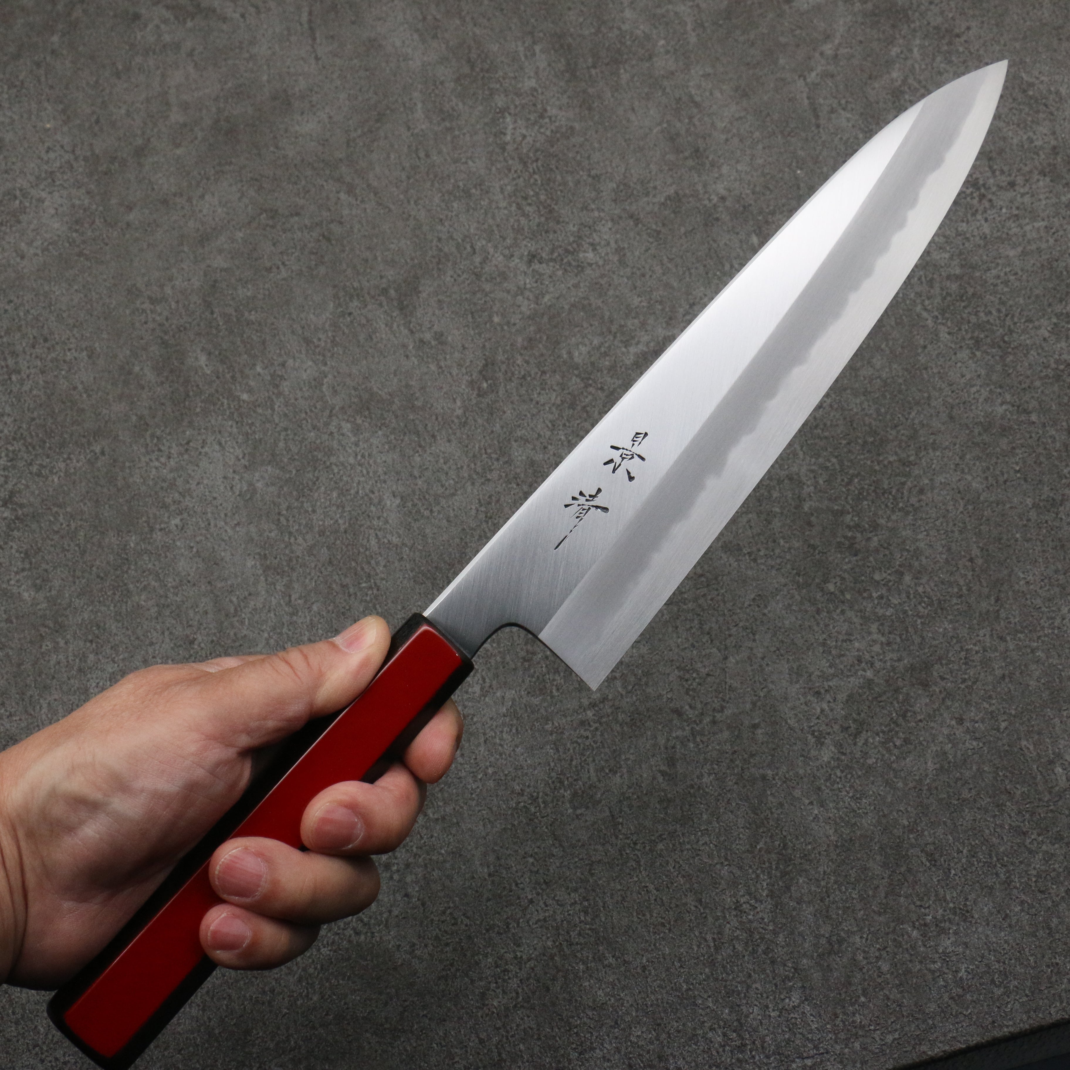 Kagekiyo White Steel No.1 Gyuto 240mm Akaro Lacquered (Magnolia) Handle - Japanny - Best Japanese Knife