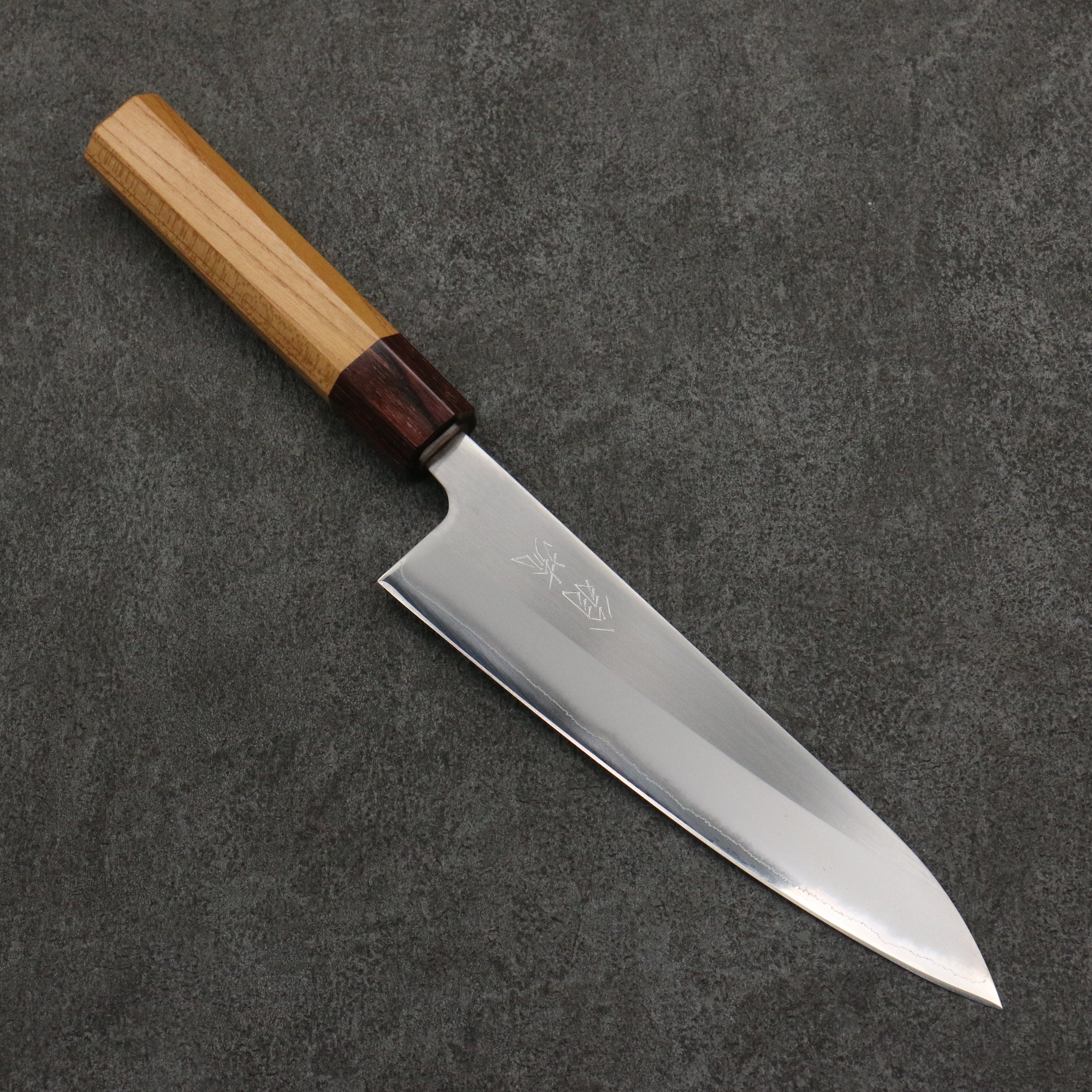 Oul White Steel No.1 Gyuto 180mm Keyaki (Japanese Elm) Handle - Japanny - Best Japanese Knife