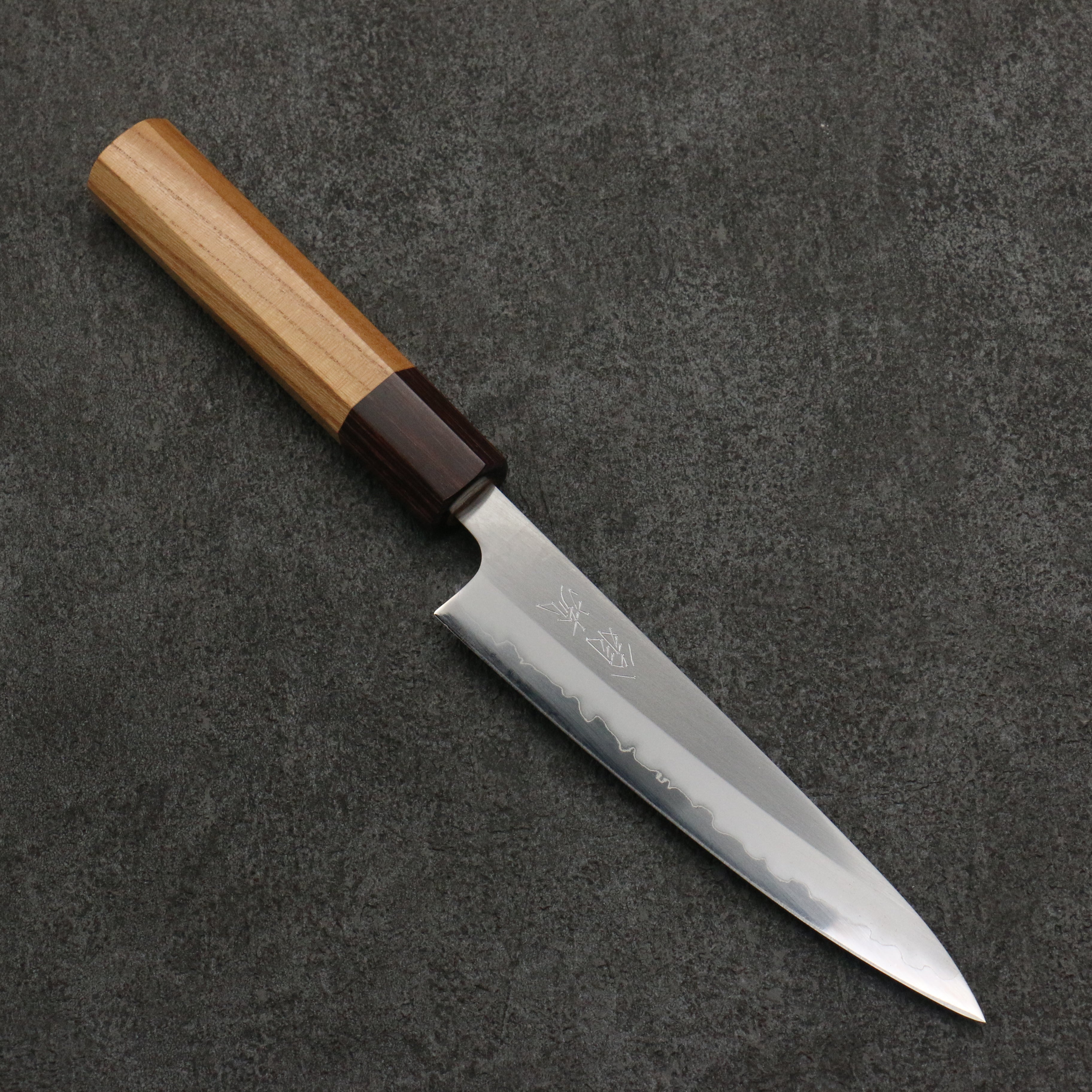 Oul White Steel No.1 Petty-Utility 135mm Keyaki (Japanese Elm) Handle - Japanny - Best Japanese Knife