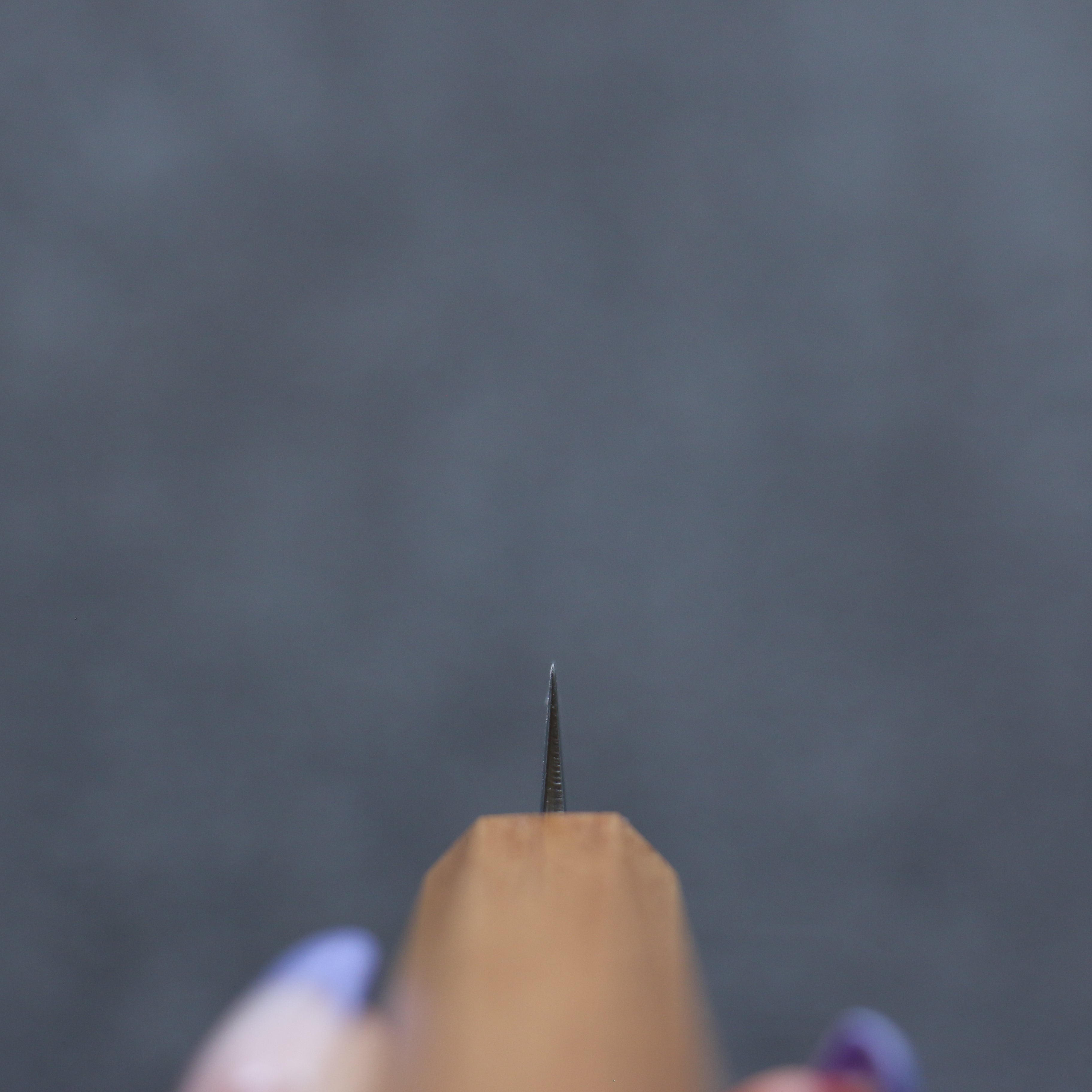 Seisuke Tsukikage AUS10 Migaki Finished Hammered Damascus Petty-Utility 80mm Oak Handle - Japanny - Best Japanese Knife