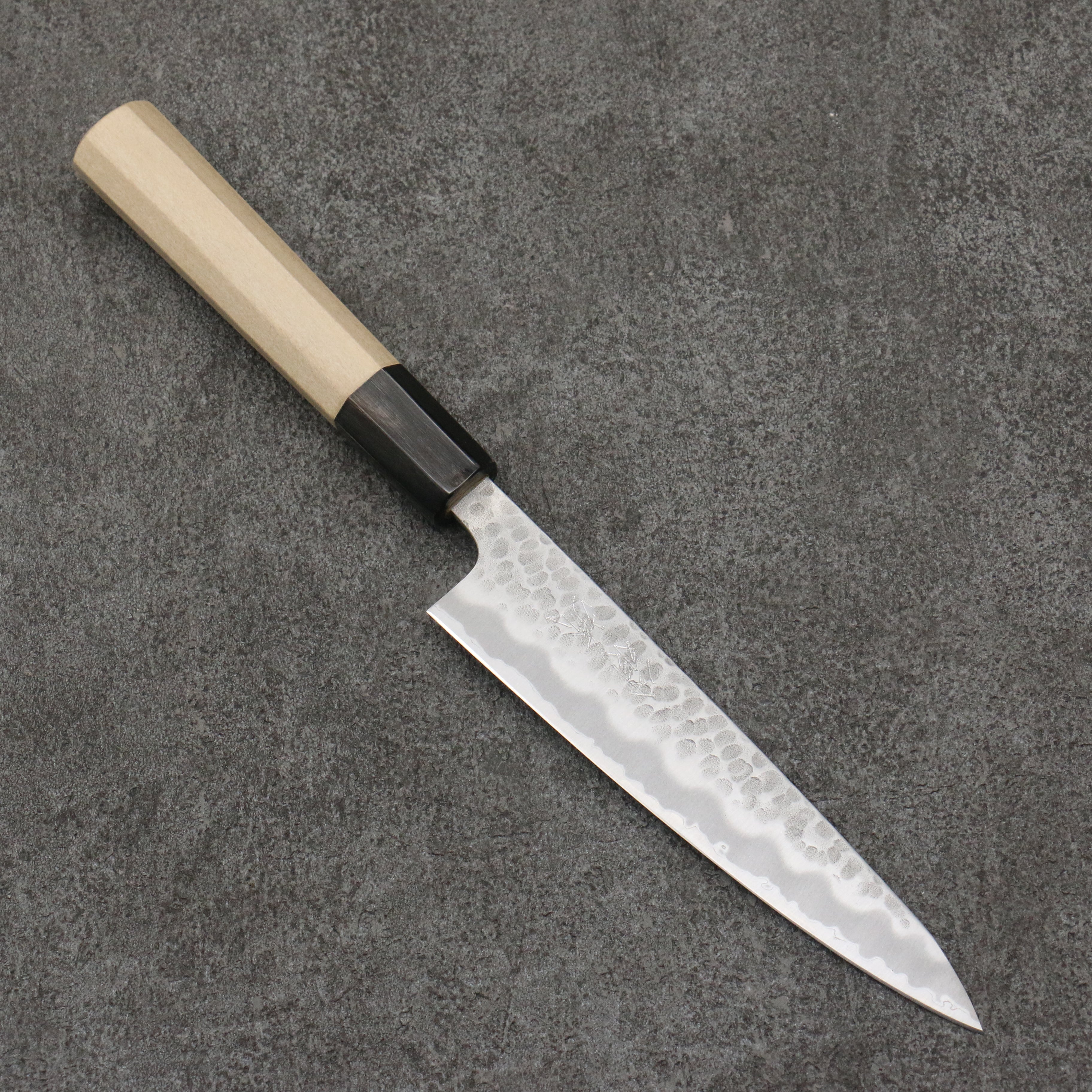 Oul White Steel No.2 Hammered Petty-Utility 135mm Magnolia Handle - Japanny - Best Japanese Knife