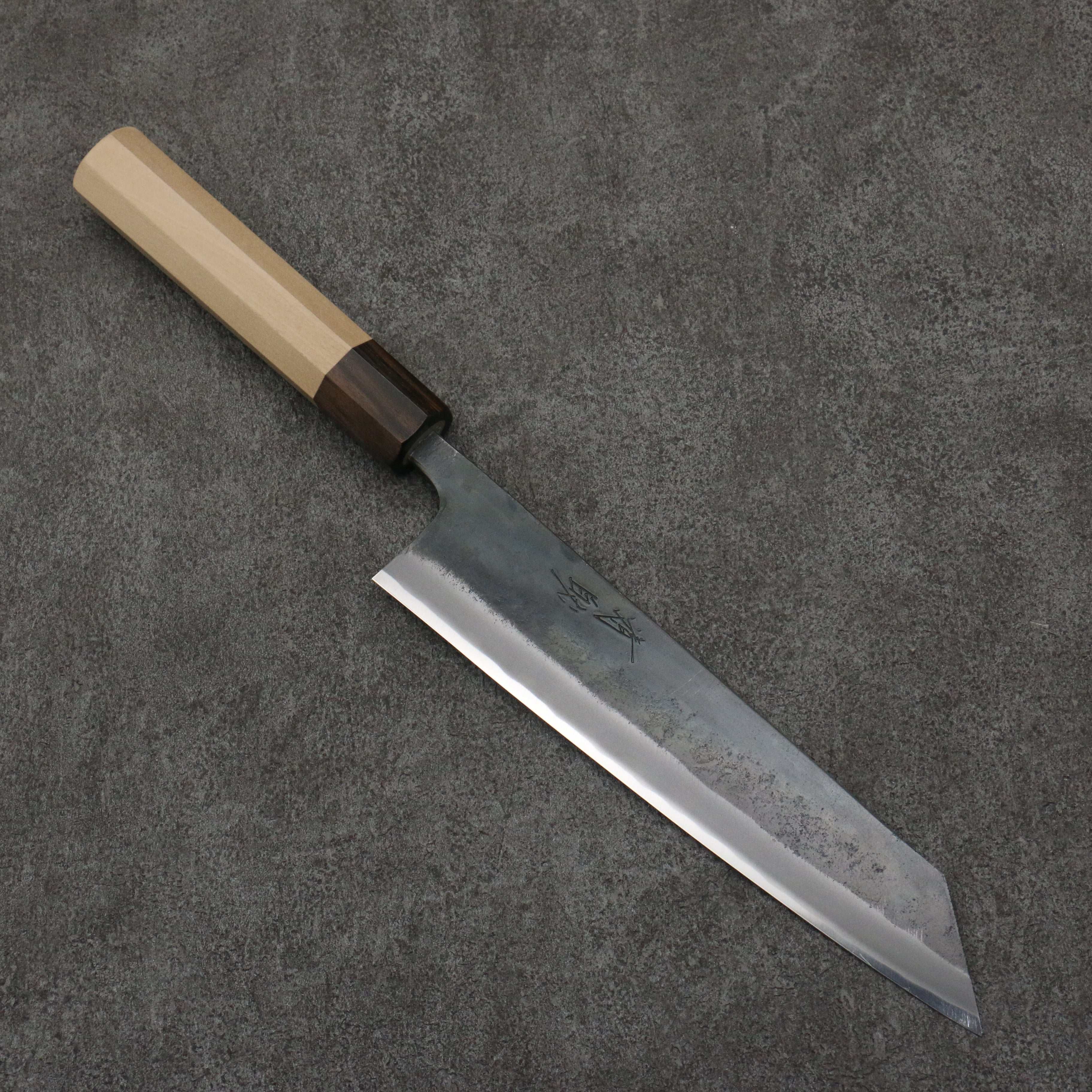 Seisuke Blue Super Black Finished Kiritsuke Gyuto 210mm Magnolia (Ferrule: Ebony) Handle - Japanny - Best Japanese Knife