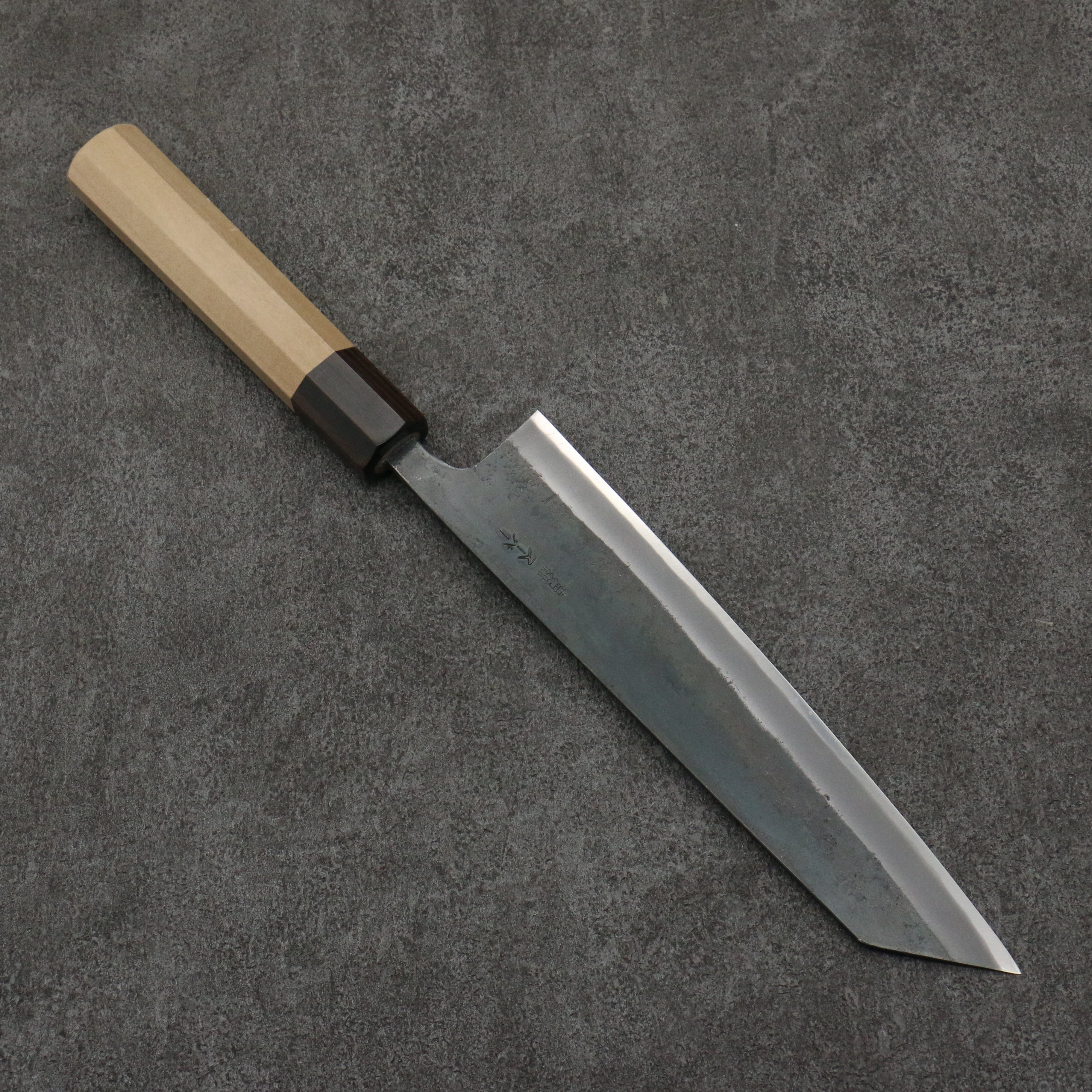 Seisuke Blue Super Black Finished Kiritsuke Gyuto 210mm Magnolia (Ferrule: Ebony) Handle - Japanny - Best Japanese Knife