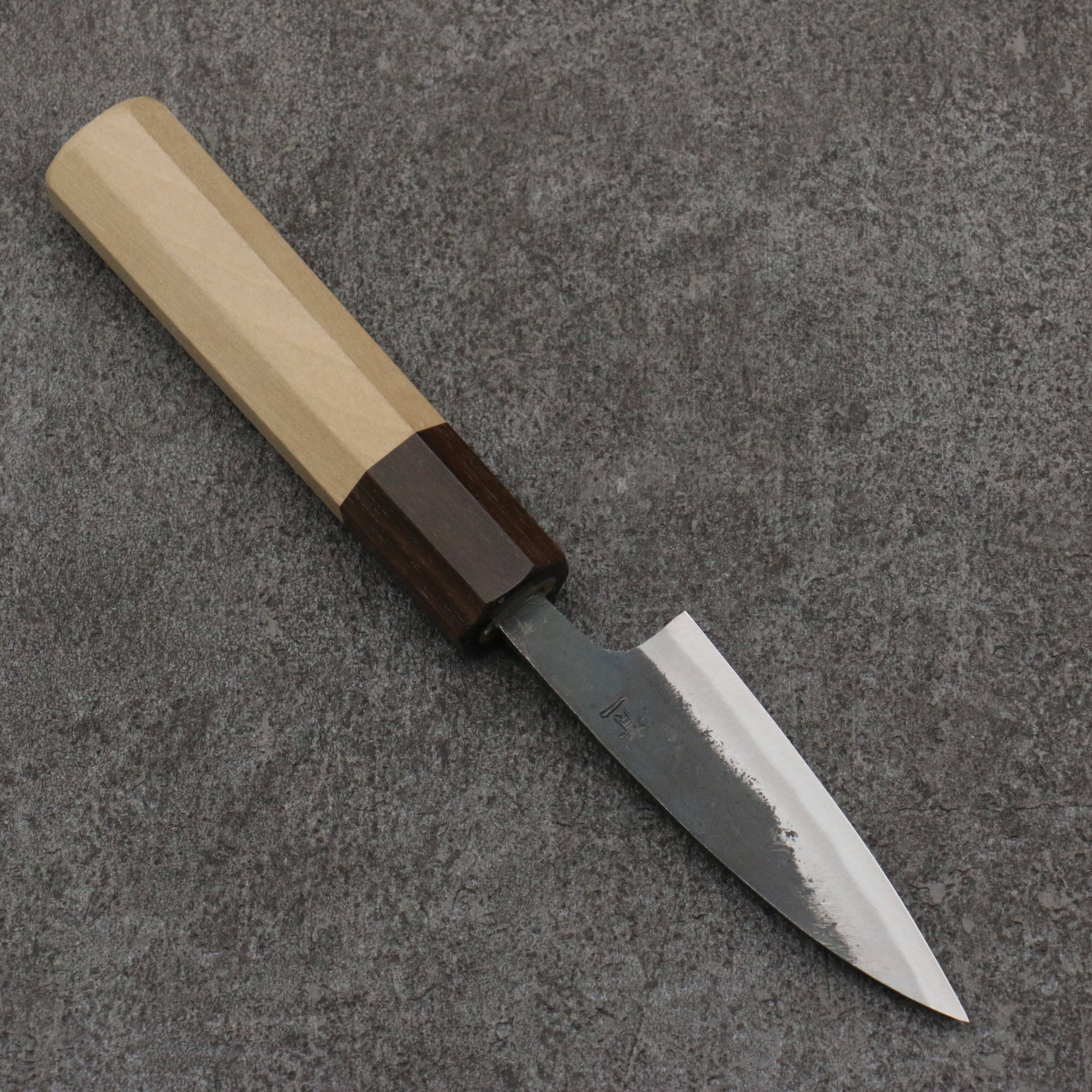 Seisuke Blue Steel No.1 Black Finished Paring 75mm Magnolia (Ferrule: Ebony) Handle - Japanny - Best Japanese Knife