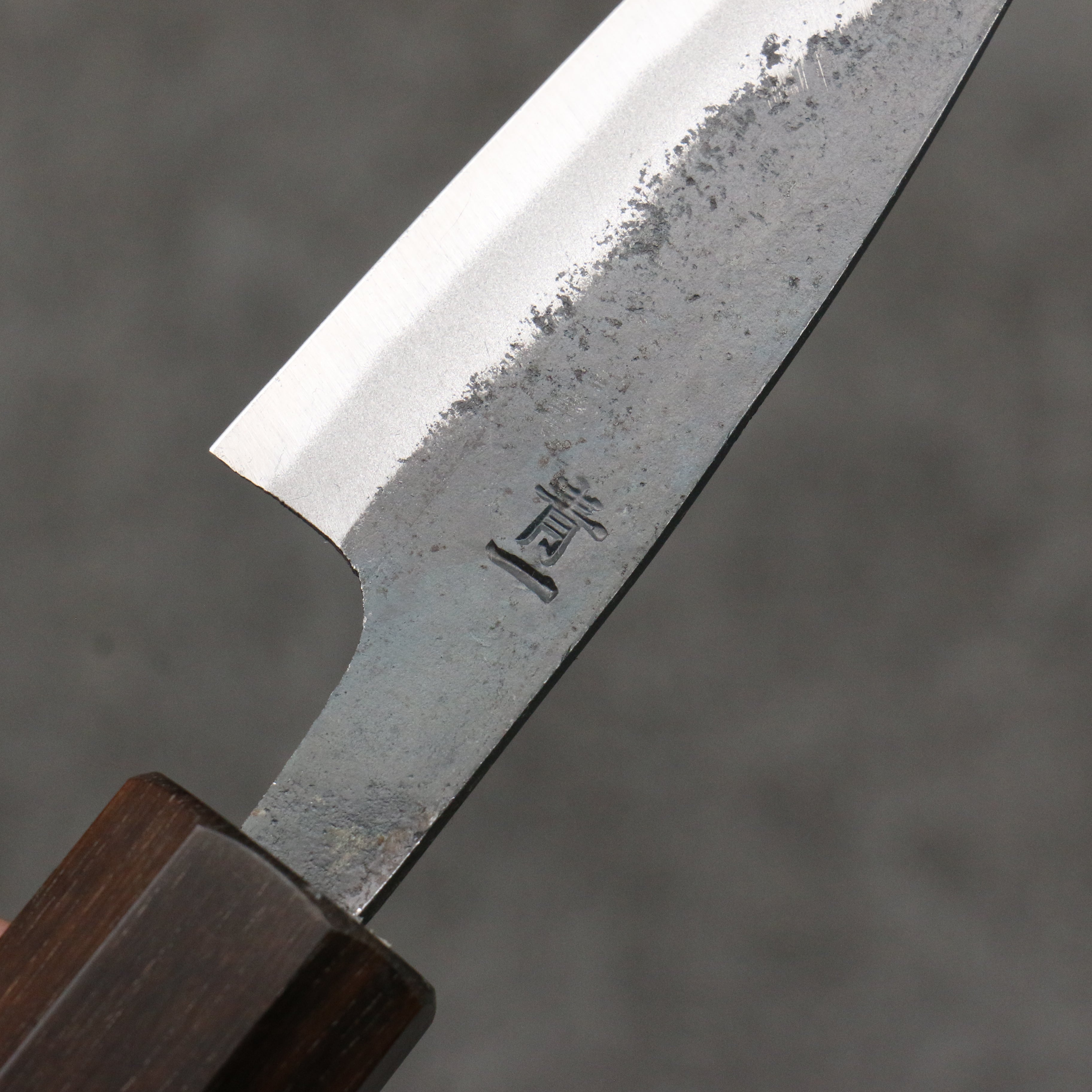 Seisuke Blue Steel No.1 Black Finished Paring 75mm Magnolia (Ferrule: Ebony) Handle - Japanny - Best Japanese Knife