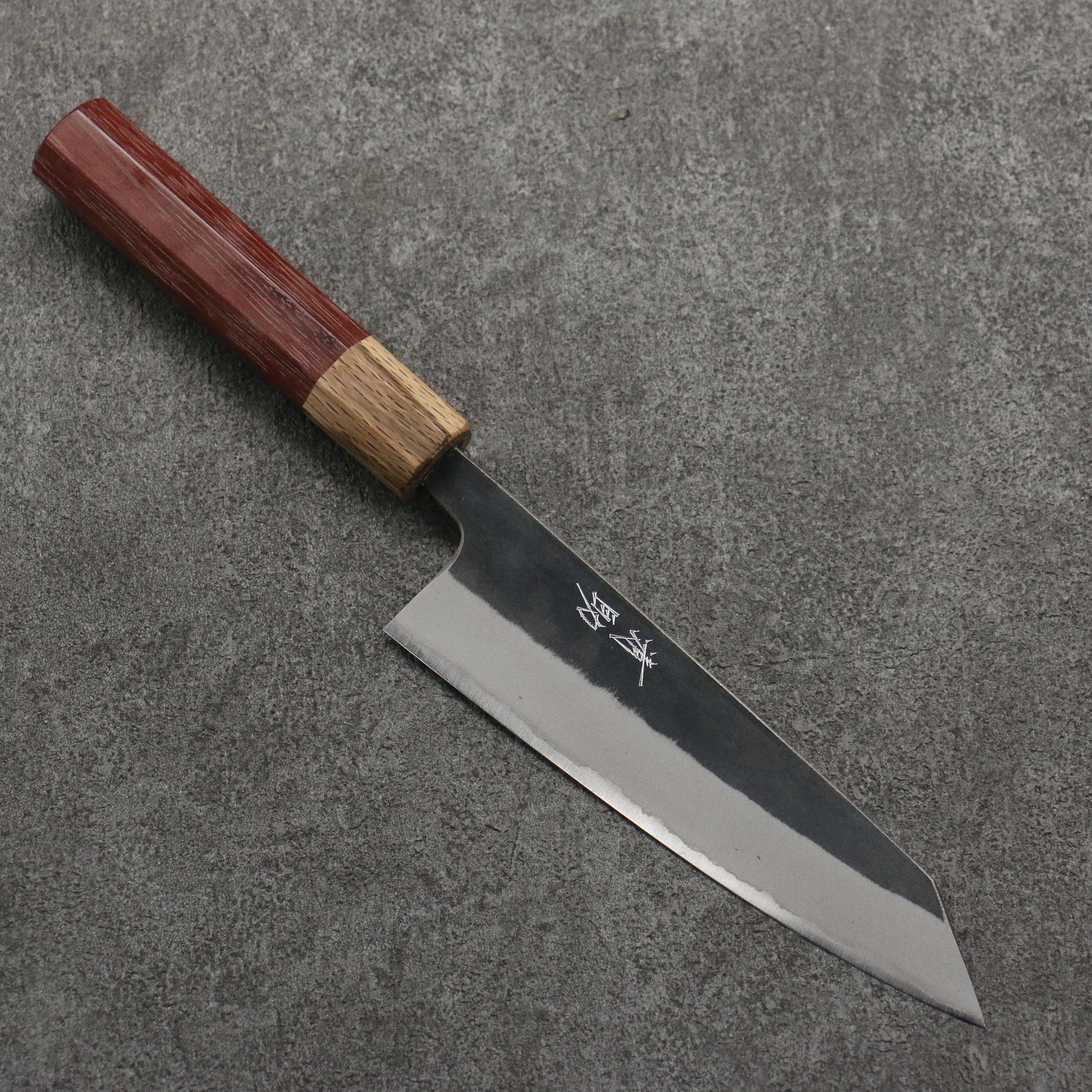 Seisuke Blue Steel No.2 Black Finished Small Bunka 150mm Purpleheart (Ferrule: Oak) Handle - Japanny - Best Japanese Knife