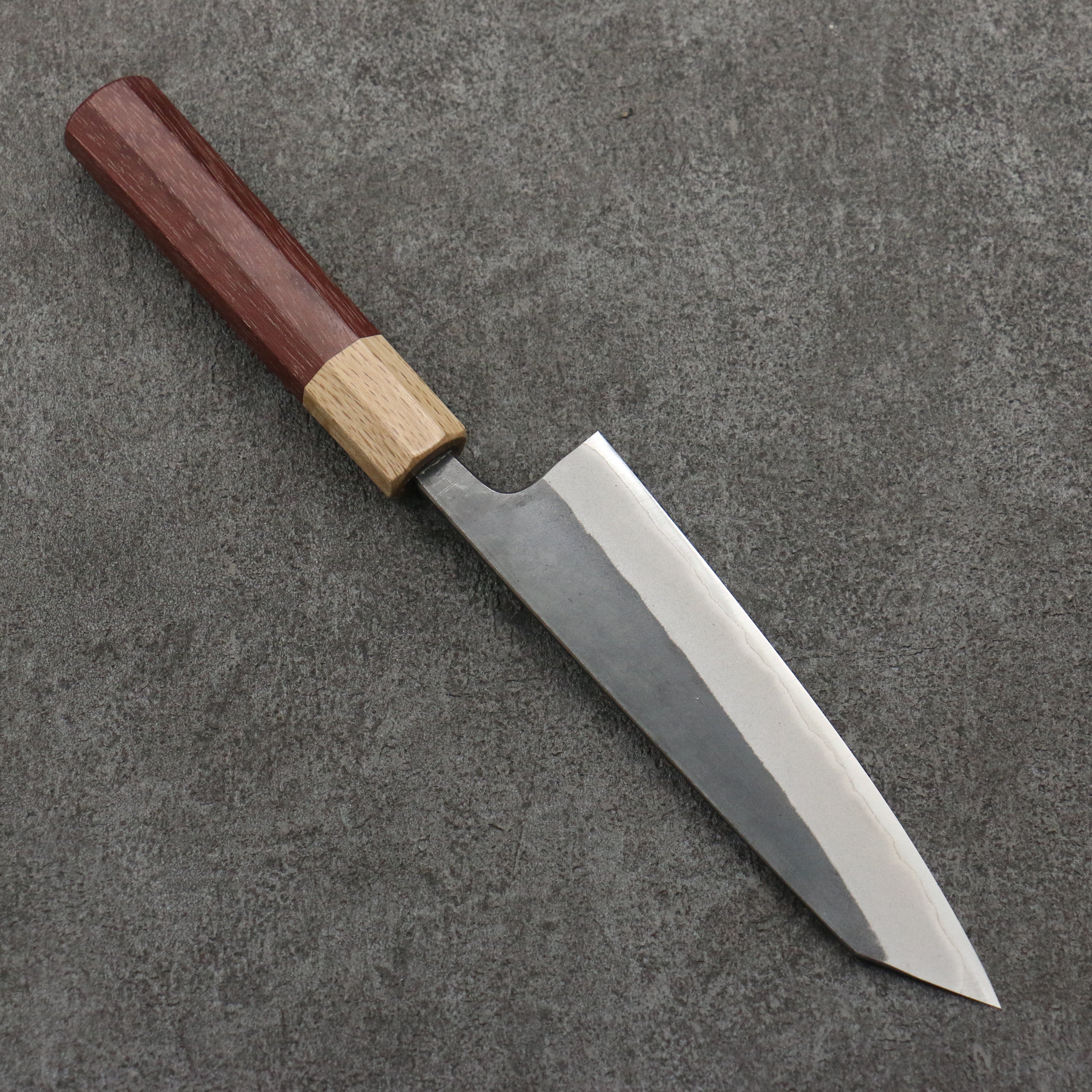 Seisuke Blue Steel No.2 Black Finished Small Bunka 150mm Purpleheart (Ferrule: Oak) Handle - Japanny - Best Japanese Knife