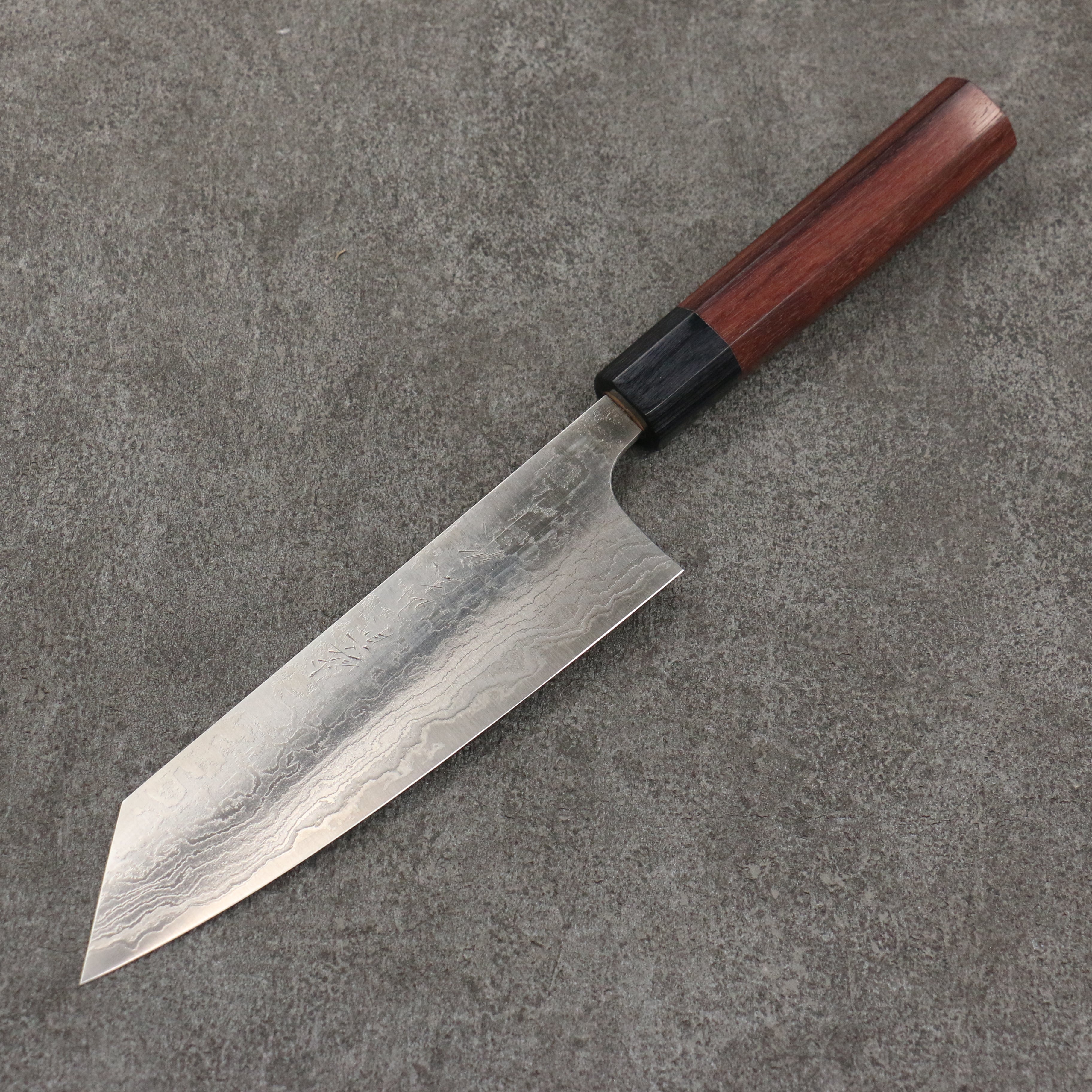 Nao Yamamoto SG2 Damascus Migaki Finished Bunka 165mm Rosewood (Ferrule: Black Pakka Wood) Handle - Japanny - Best Japanese Knife