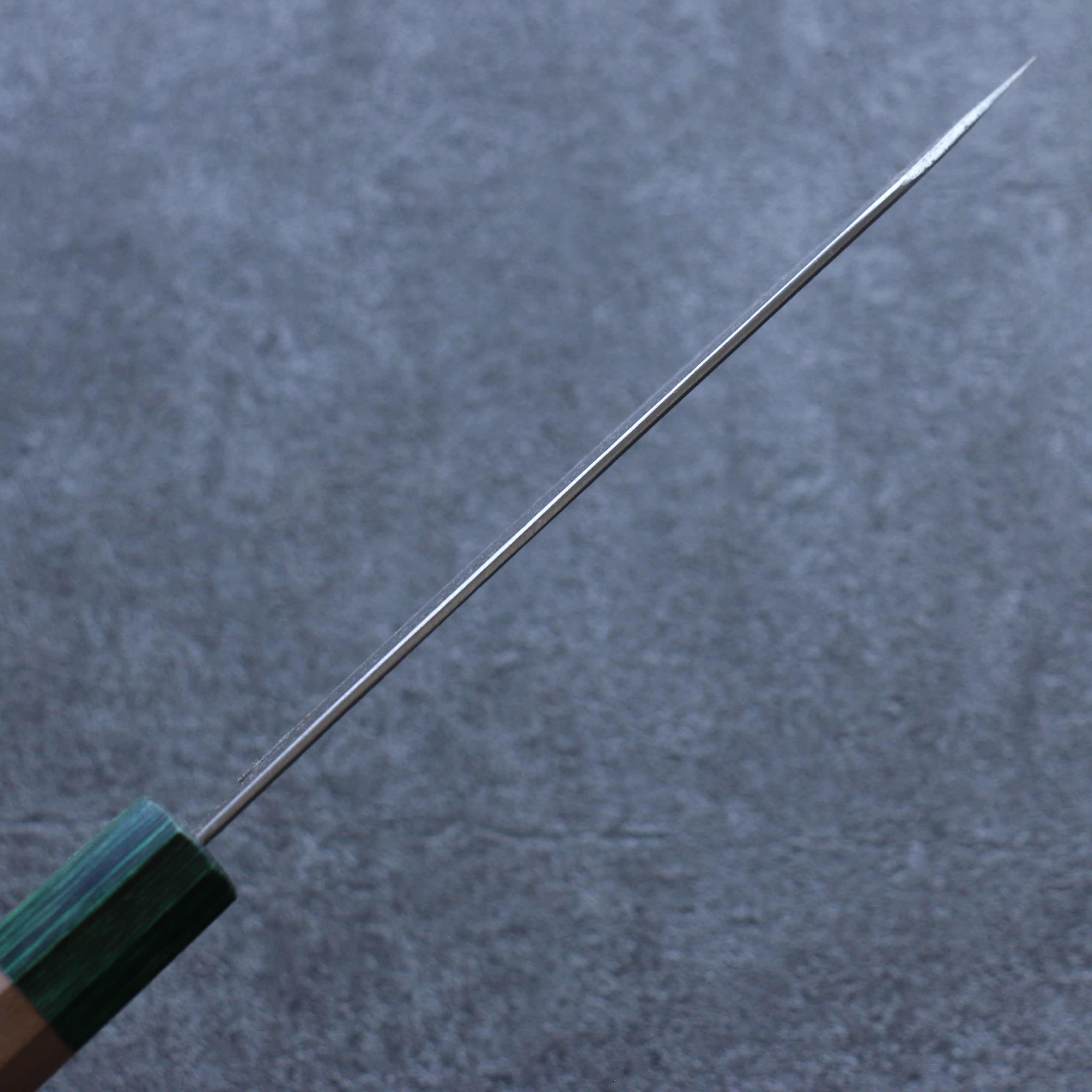 Seisuke Blue Super Hammered Bunka 165mm Walnut (With Double Green Pakka wood) Handle - Japanny - Best Japanese Knife