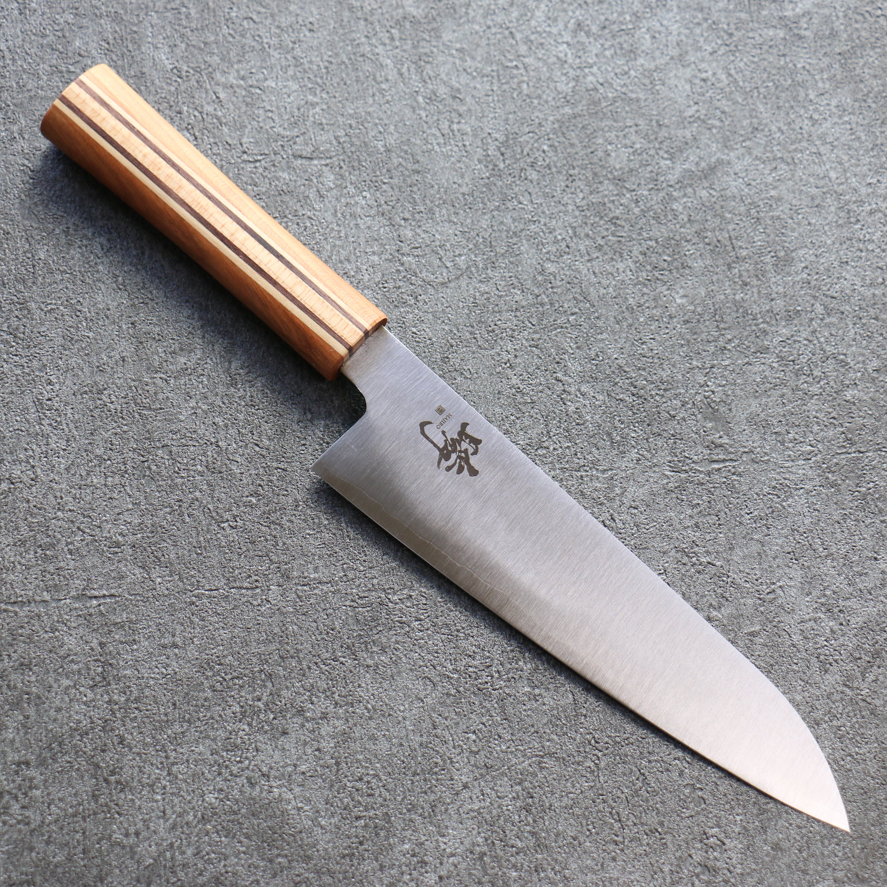 Shigeki Tanaka Majiro Silver Steel No.3 Gyuto 190mm Maple, Cherry, Walnut Handle - Japanny - Best Japanese Knife