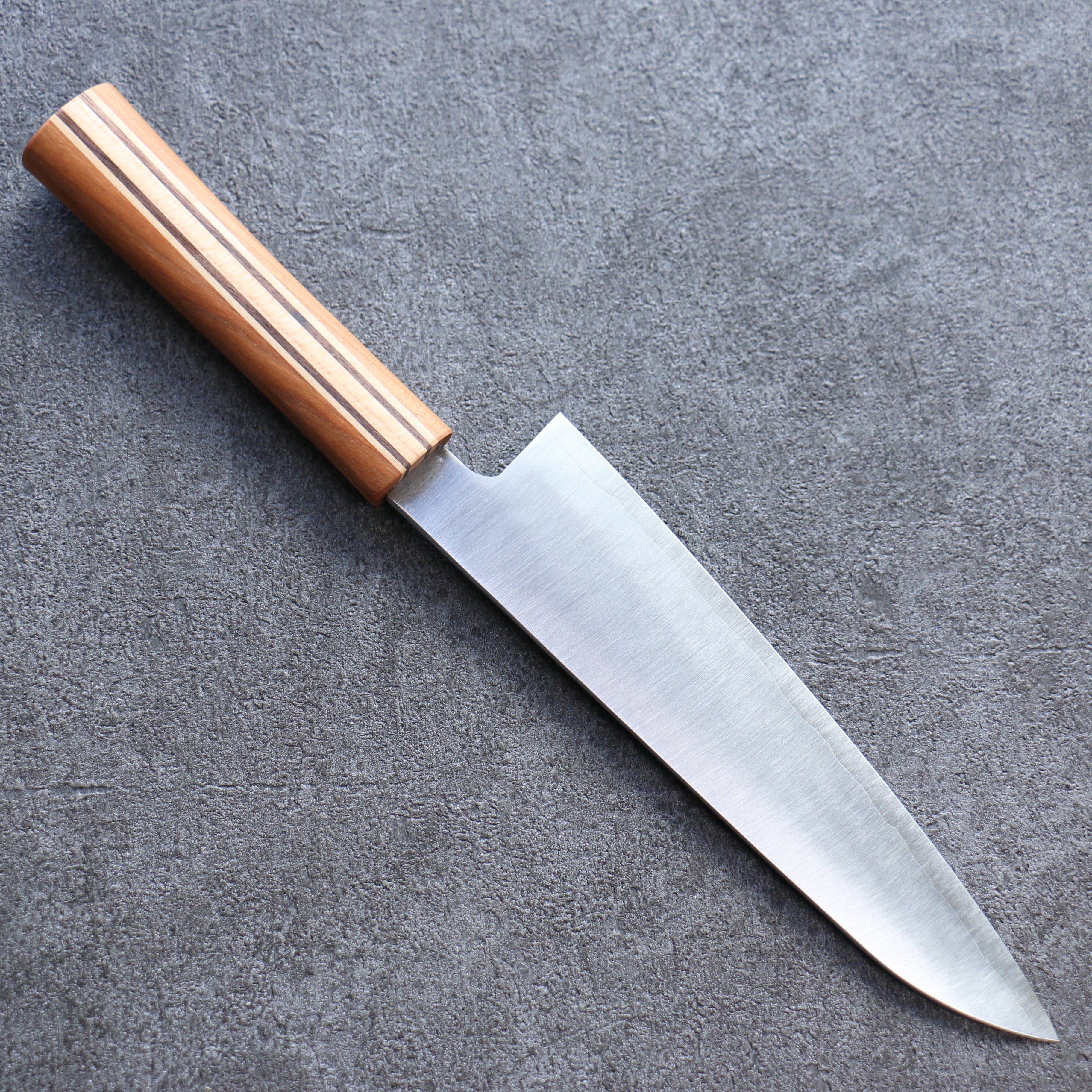 Shigeki Tanaka Majiro Silver Steel No.3 Gyuto 190mm Maple, Cherry, Walnut Handle - Japanny - Best Japanese Knife