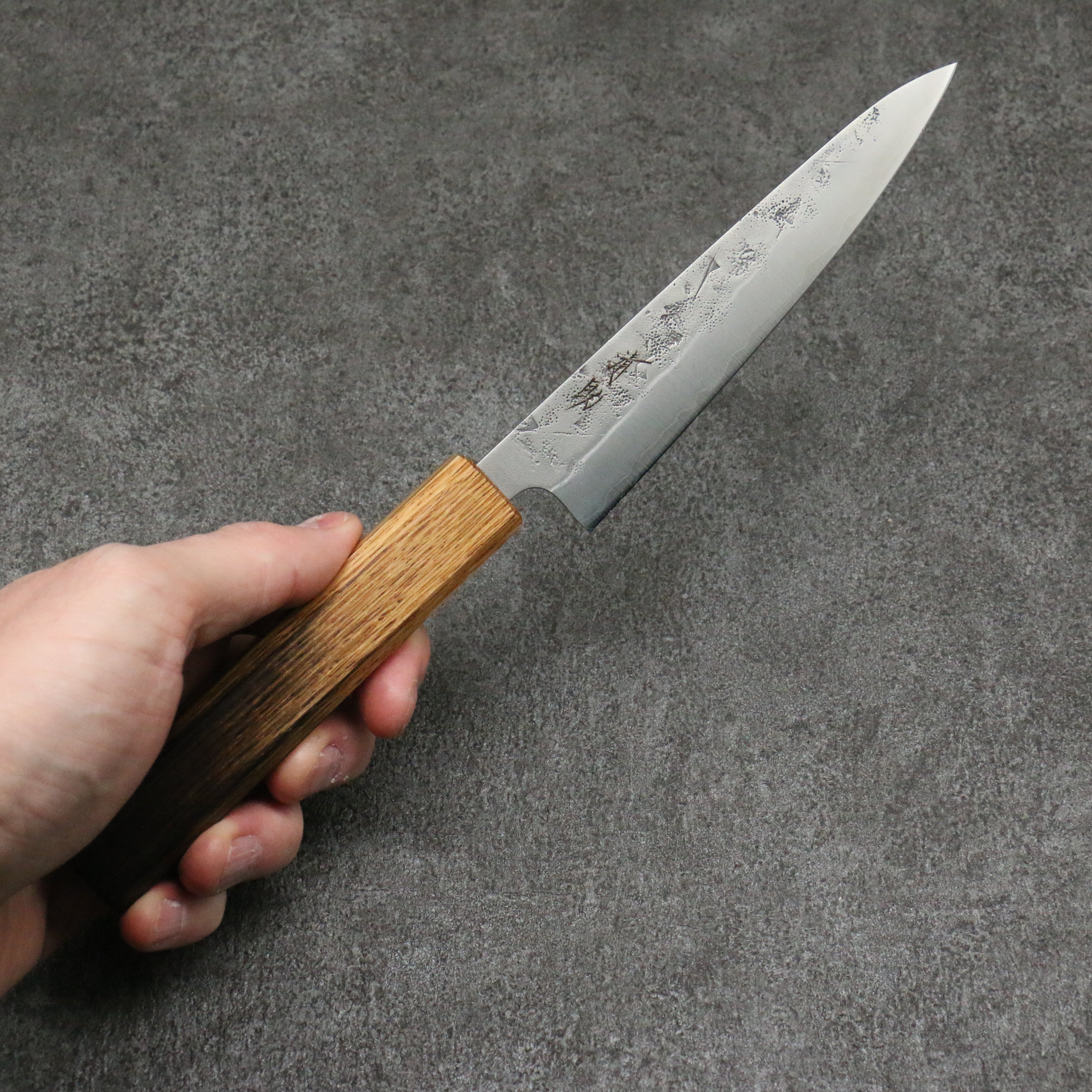 Seisuke SLD Washiji Petty-Utility 135mm Burnt Oak Handle - Japanny - Best Japanese Knife