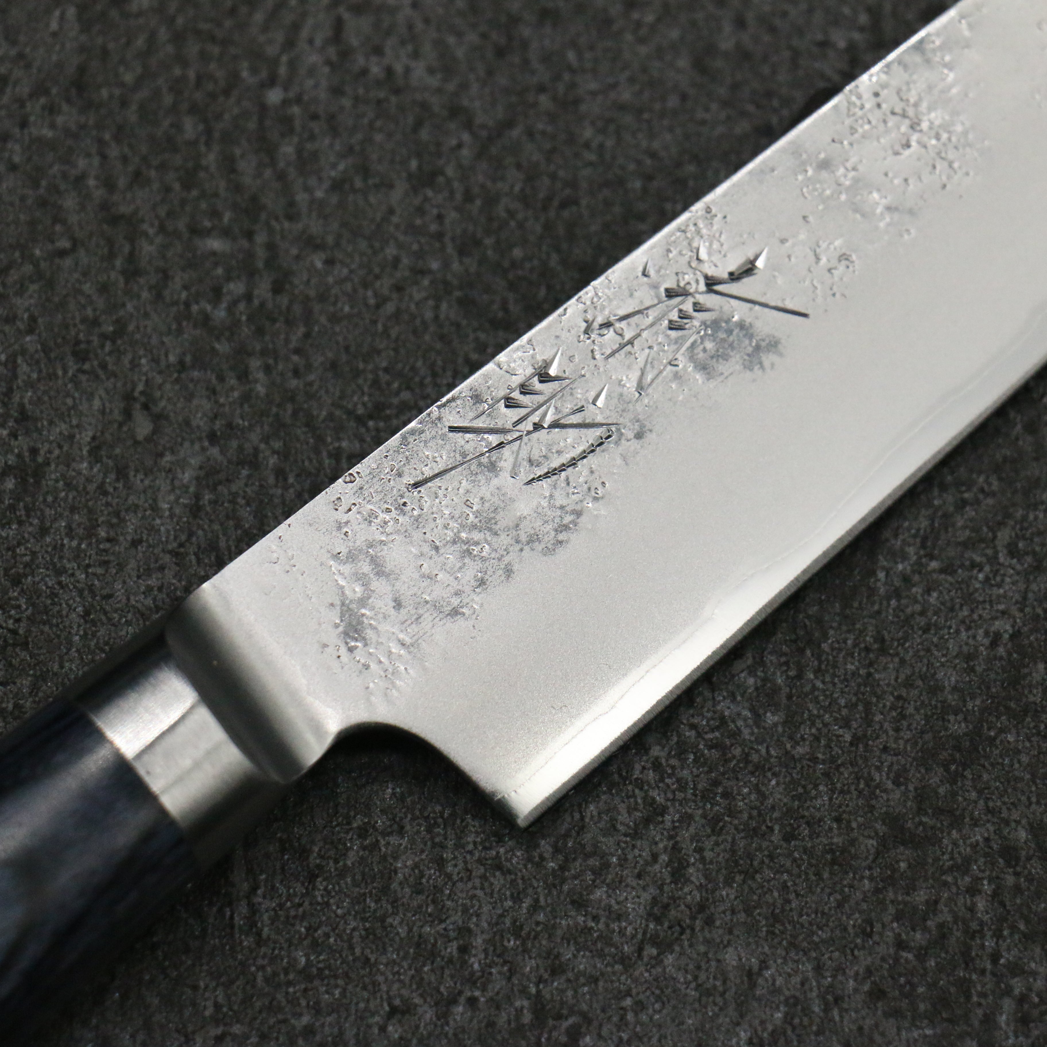 Seisuke Blue Steel No.2 Nashiji Kiritsuke Petty-Utility 145mm Navy blue Pakka wood Handle - Japanny - Best Japanese Knife