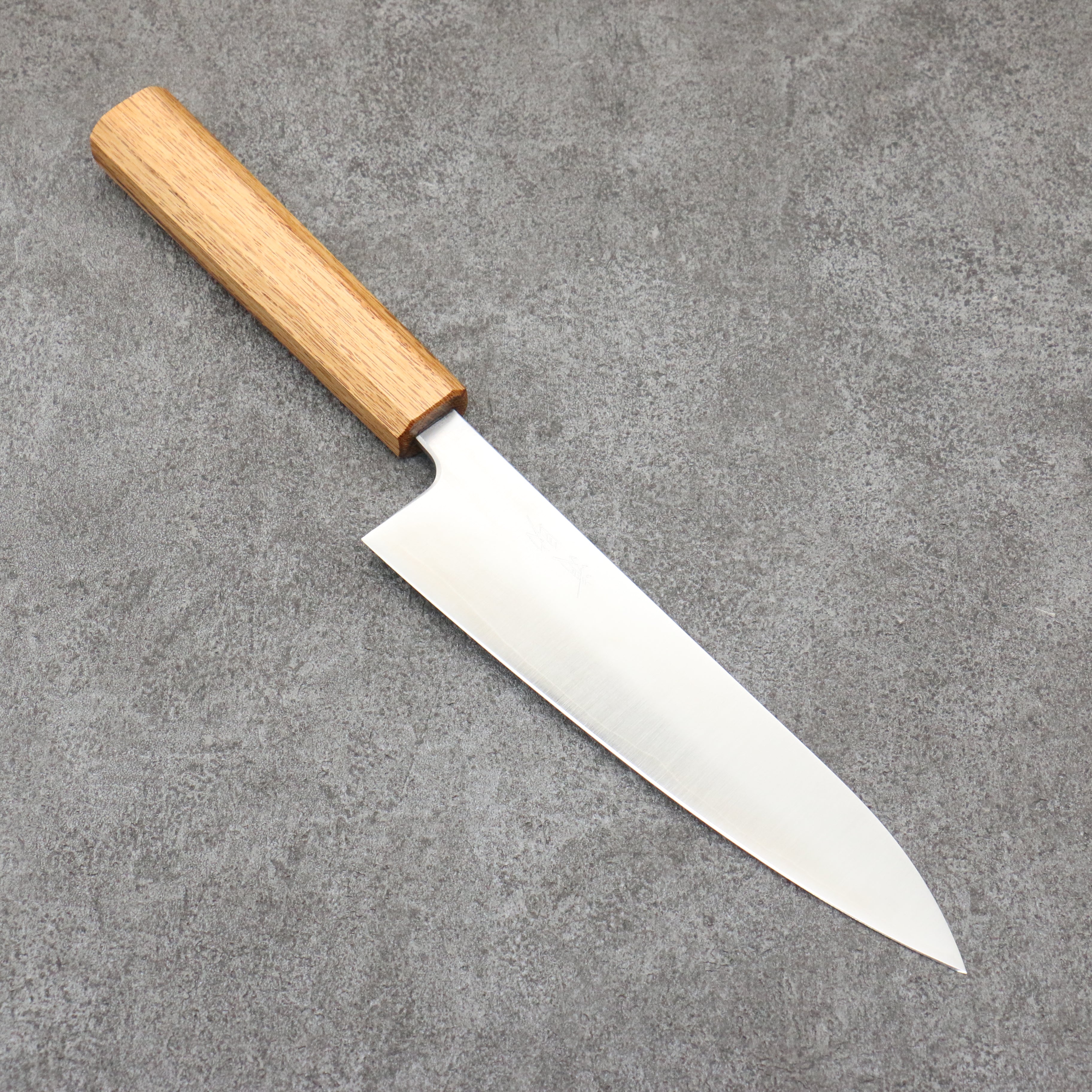 Seisuke Silver Steel No.3 Migaki Polish Finish Gyuto 180mm White Oak Handle - Japanny - Best Japanese Knife