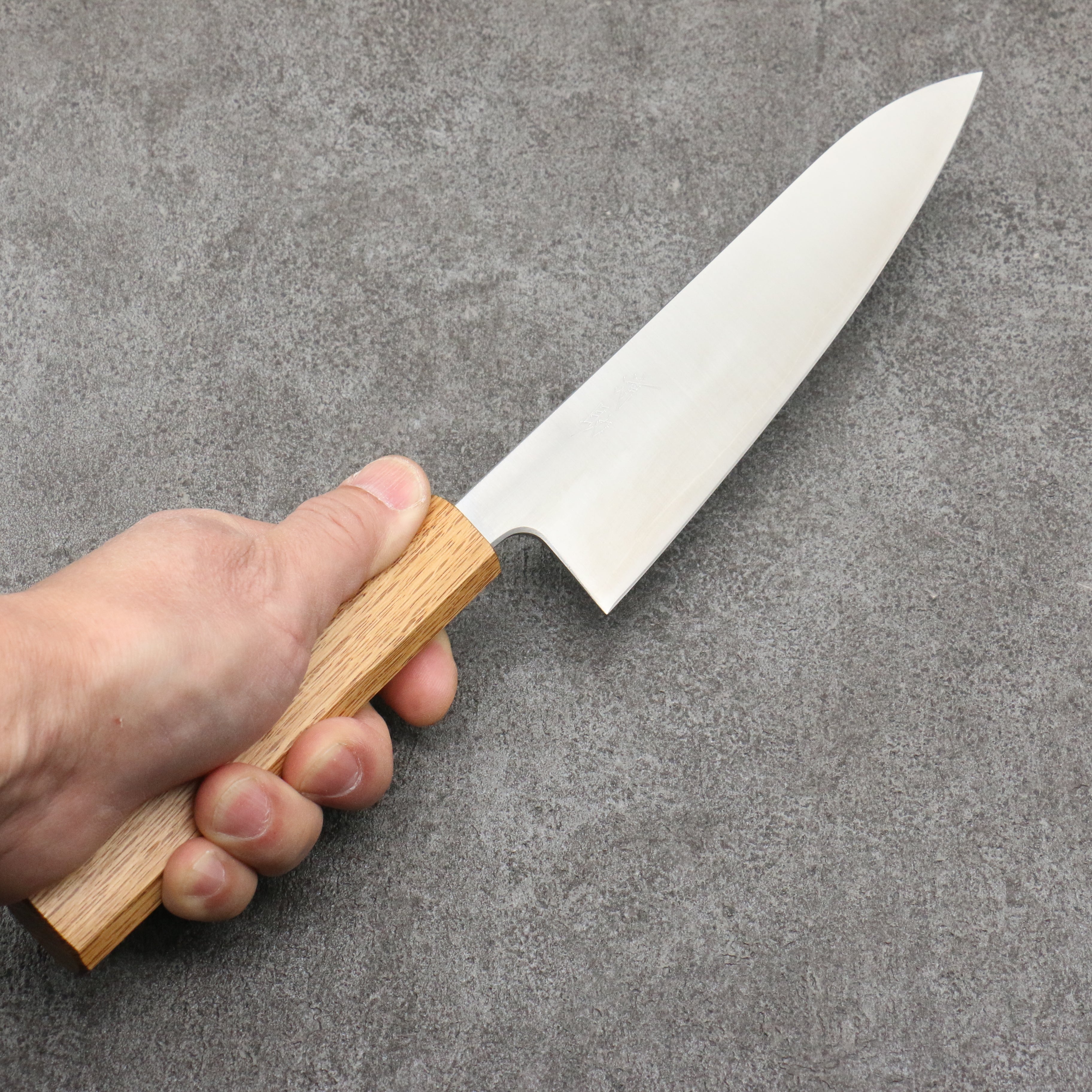 Seisuke Silver Steel No.3 Migaki Polish Finish Gyuto 180mm White Oak Handle - Japanny - Best Japanese Knife