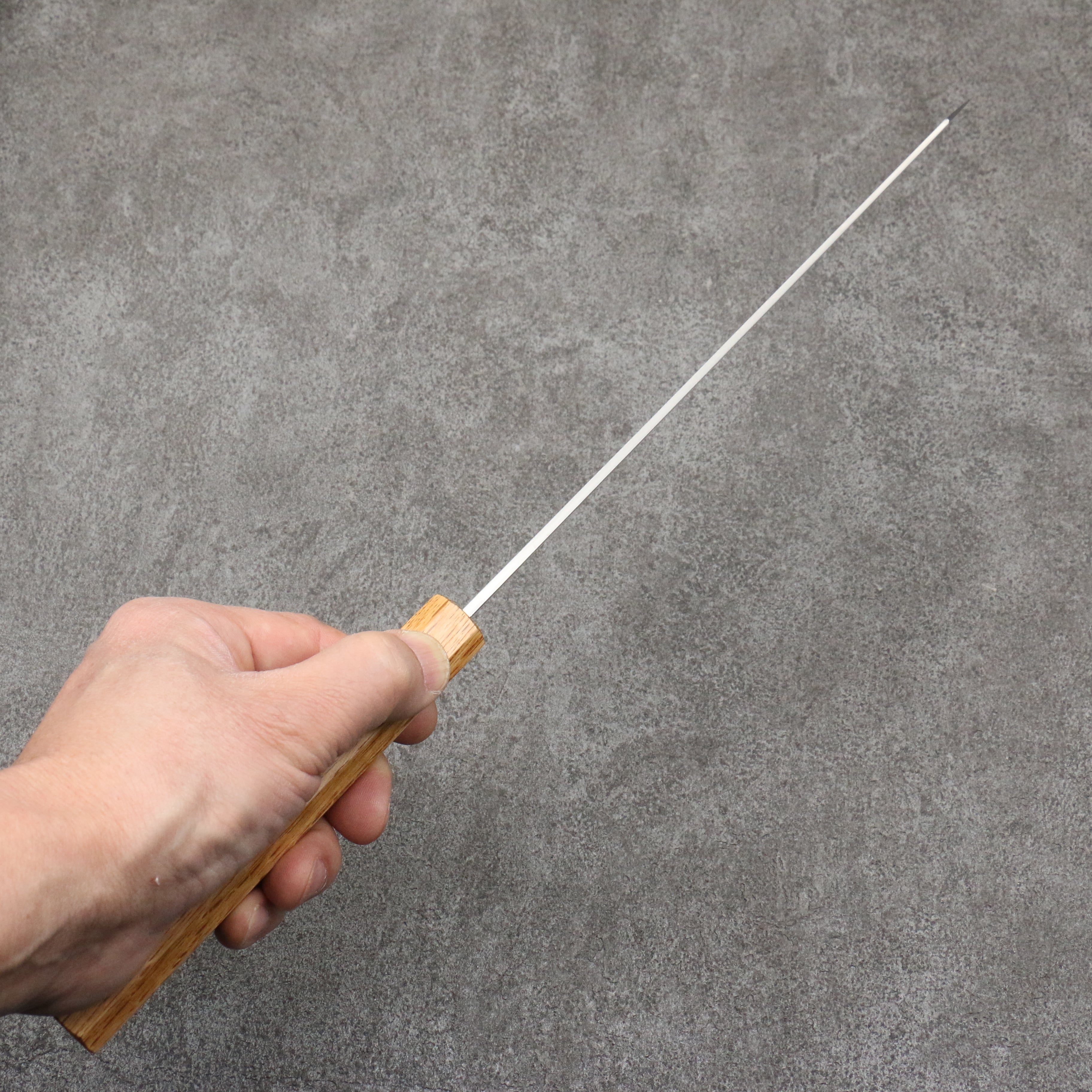 Seisuke Silver Steel No.3 Migaki Polish Finish Kiritsuke Gyuto 240mm White Oak Handle - Japanny - Best Japanese Knife