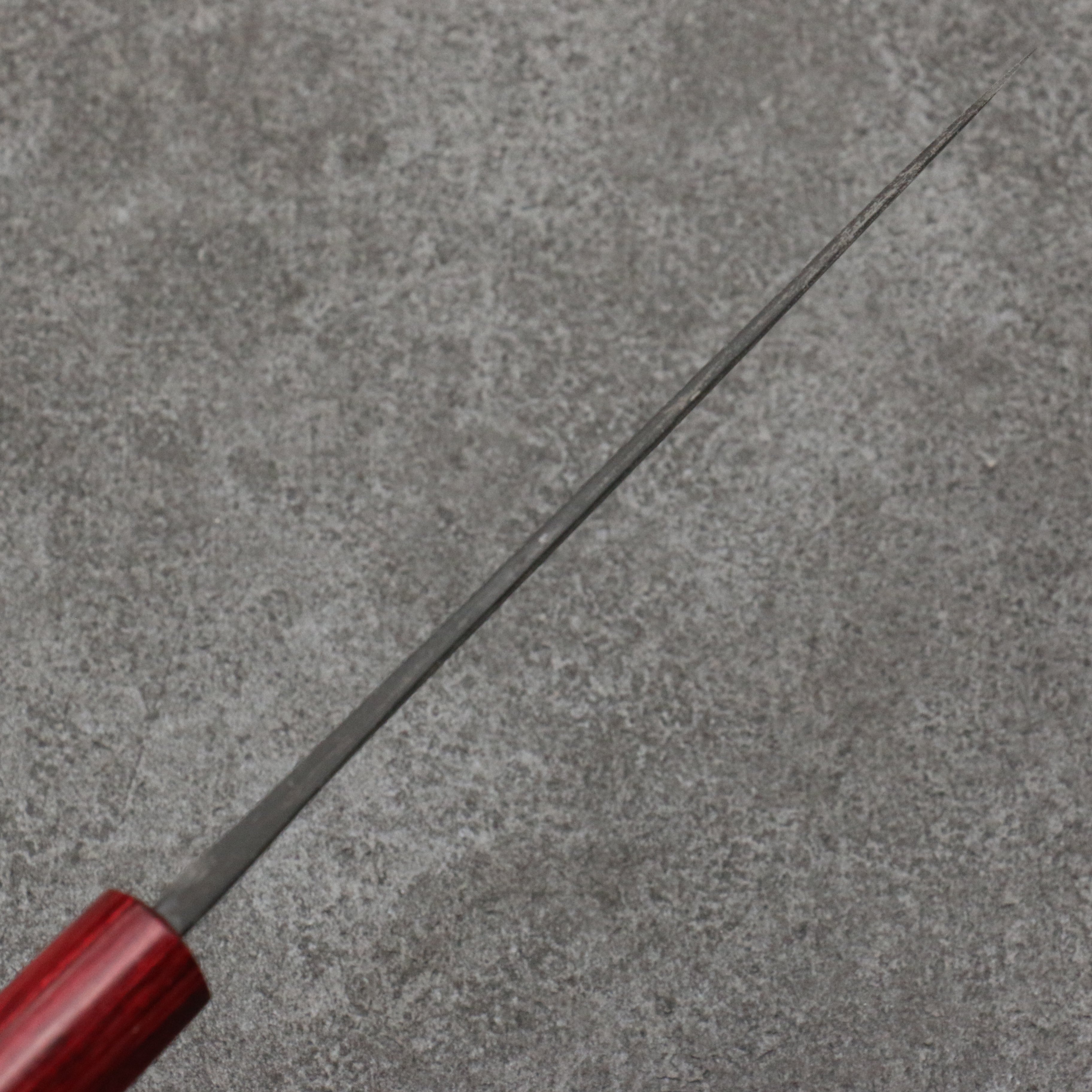 Nao Yamamoto Blue Steel Kurouchi Petty-Utility 135mm Shitan (ferrule: Red Pakka wood) Handle - Japanny - Best Japanese Knife