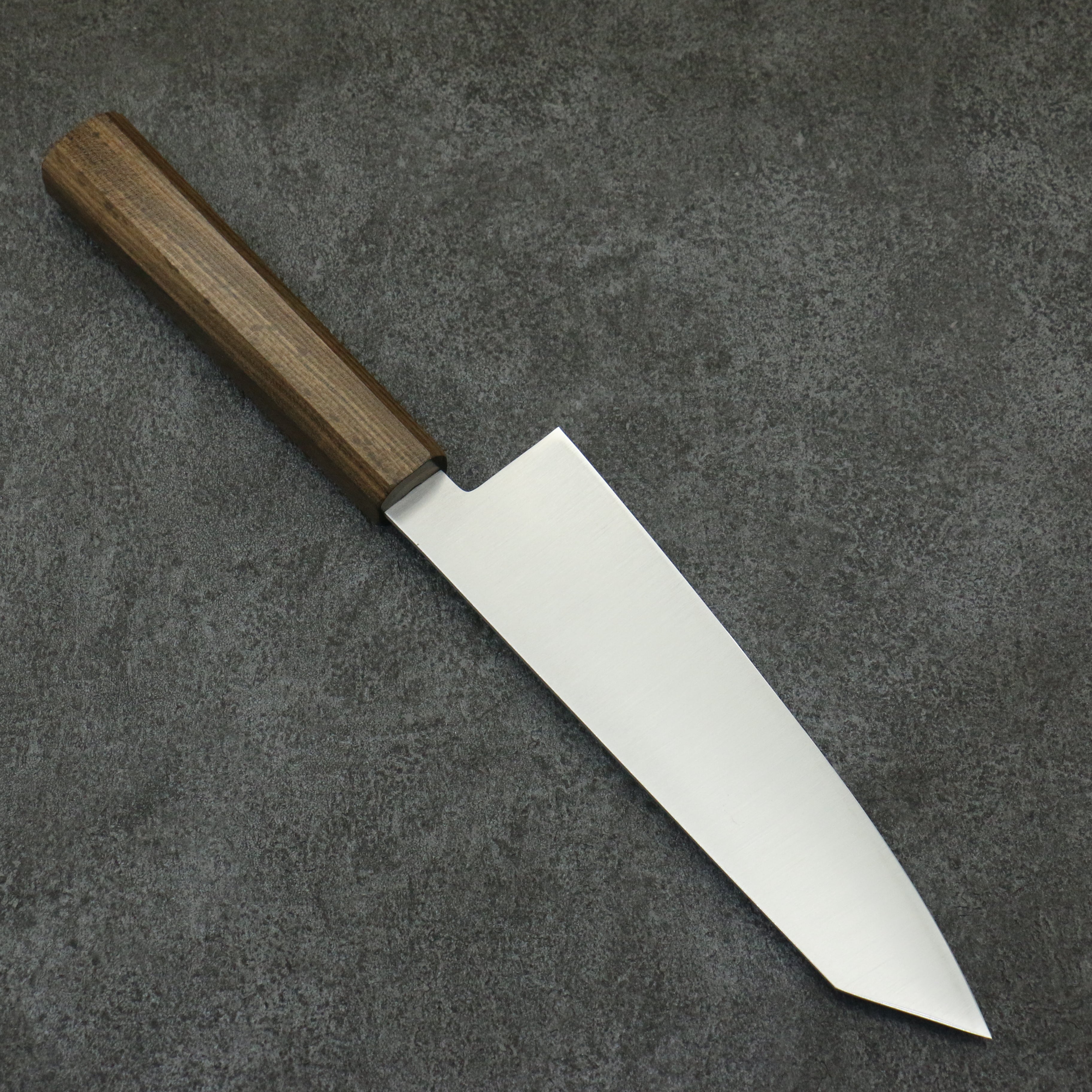 Seisuke Stainless Steel Kiritsuke Santoku 180mm Sandalwood (grey) Handle - Japanny - Best Japanese Knife