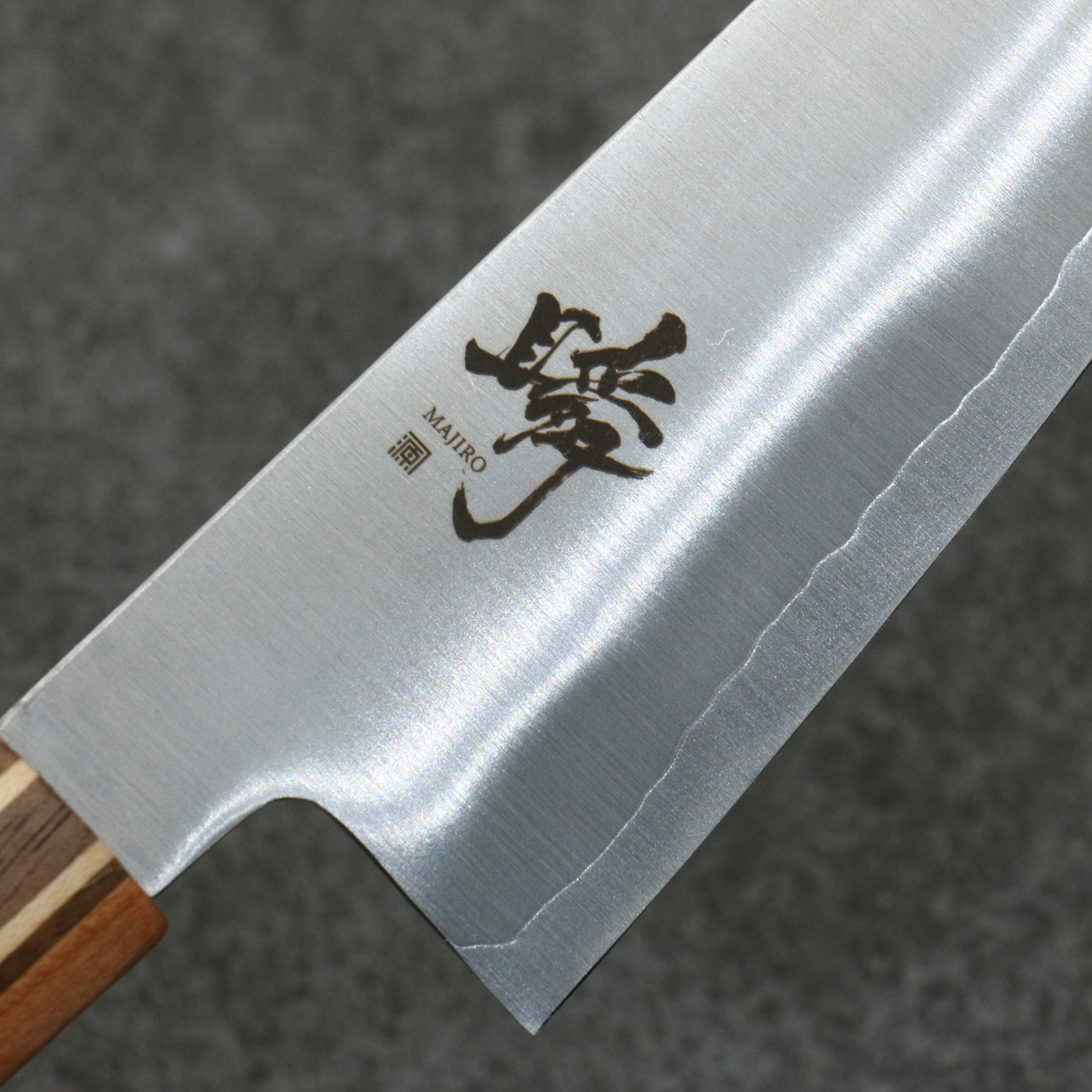 Shigeki Tanaka Majiro Silver Steel No.3 Santoku 165mm Maple, Cherry, Walnut Handle - Japanny - Best Japanese Knife