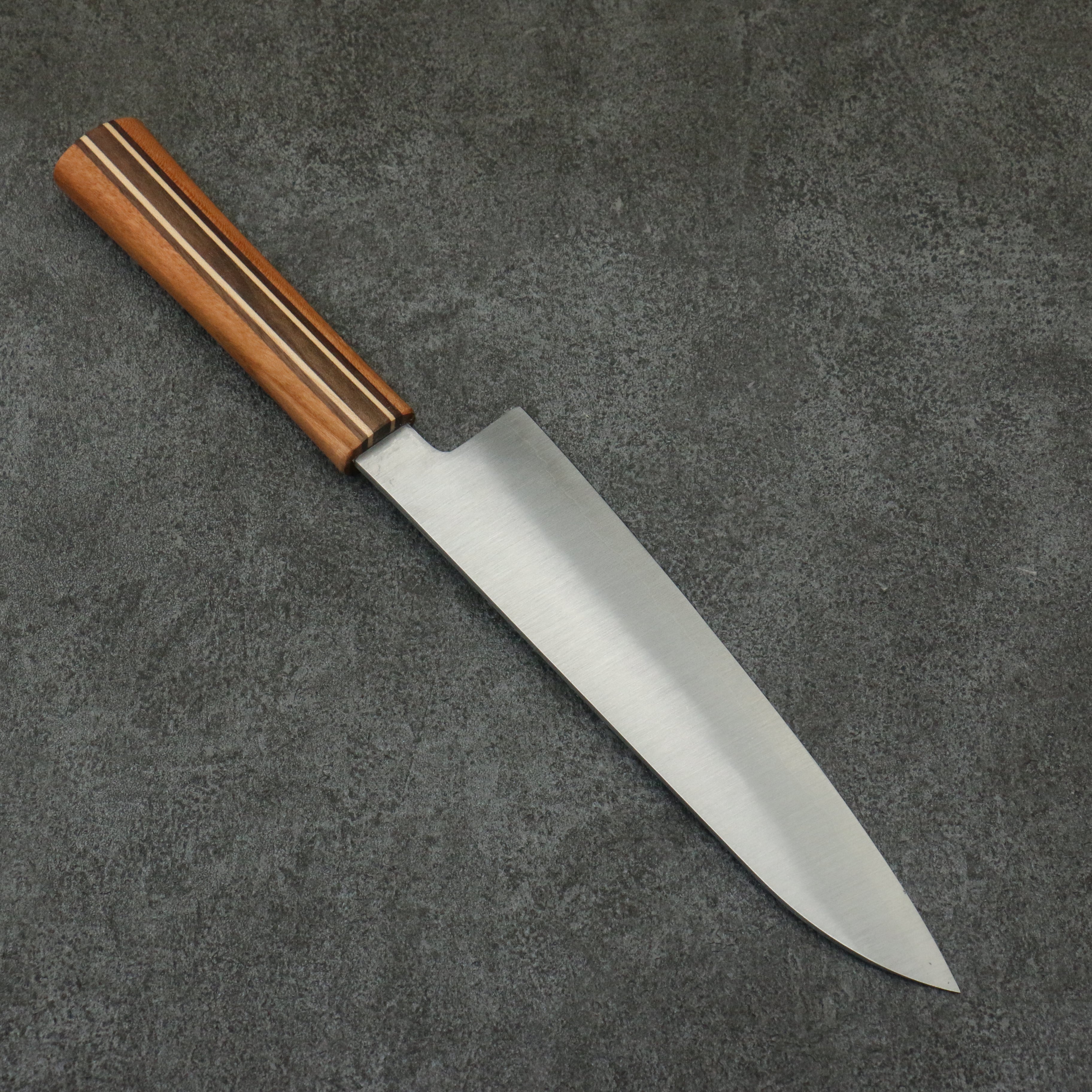 Shigeki Tanaka Majiro Silver Steel No.3 Gyuto 190mm Maple, Cherry, Walnut Handle - Japanny - Best Japanese Knife