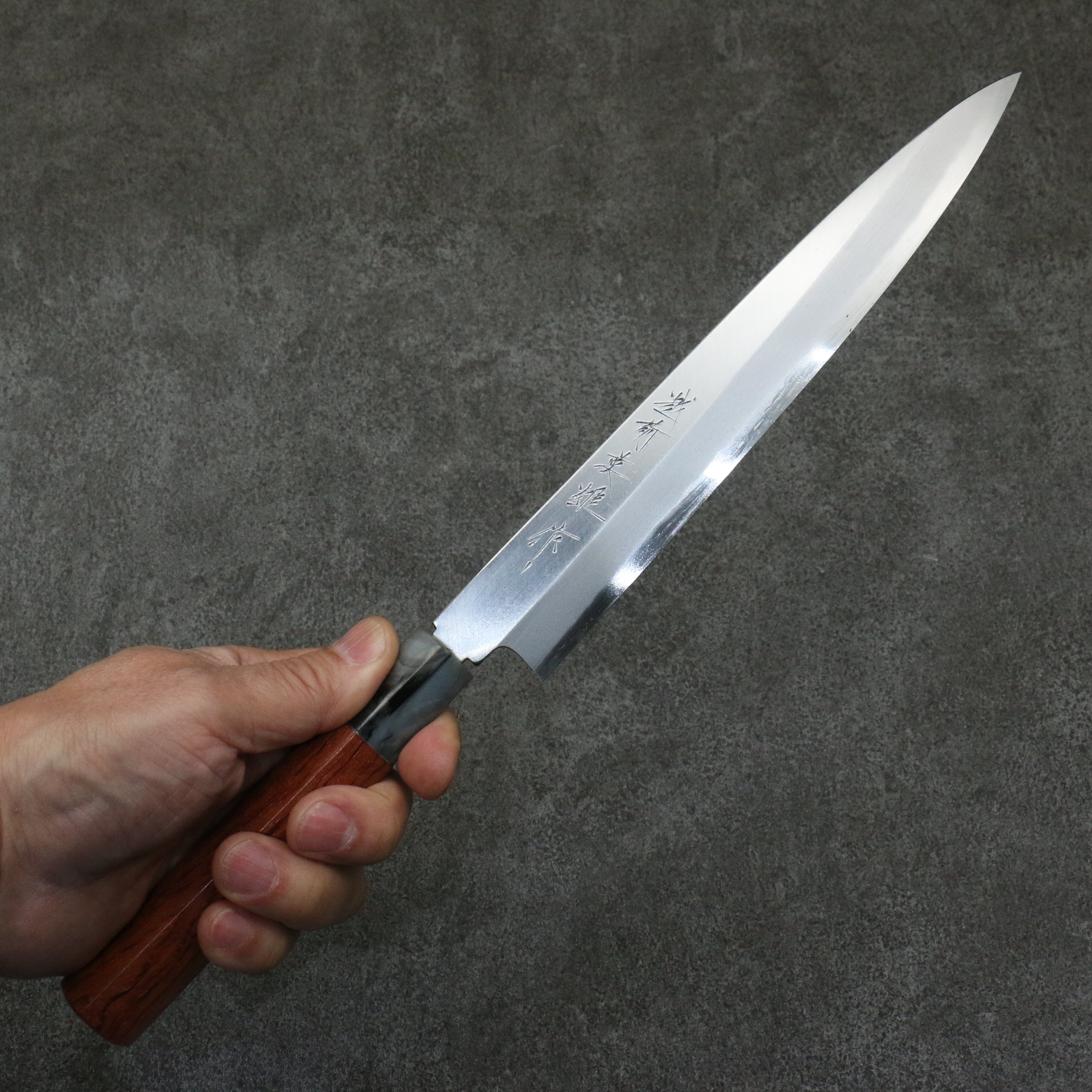 Hideo Kitaoka Blue Steel No.2 Yanagiba 210mm Bubinga Handle - Japanny - Best Japanese Knife