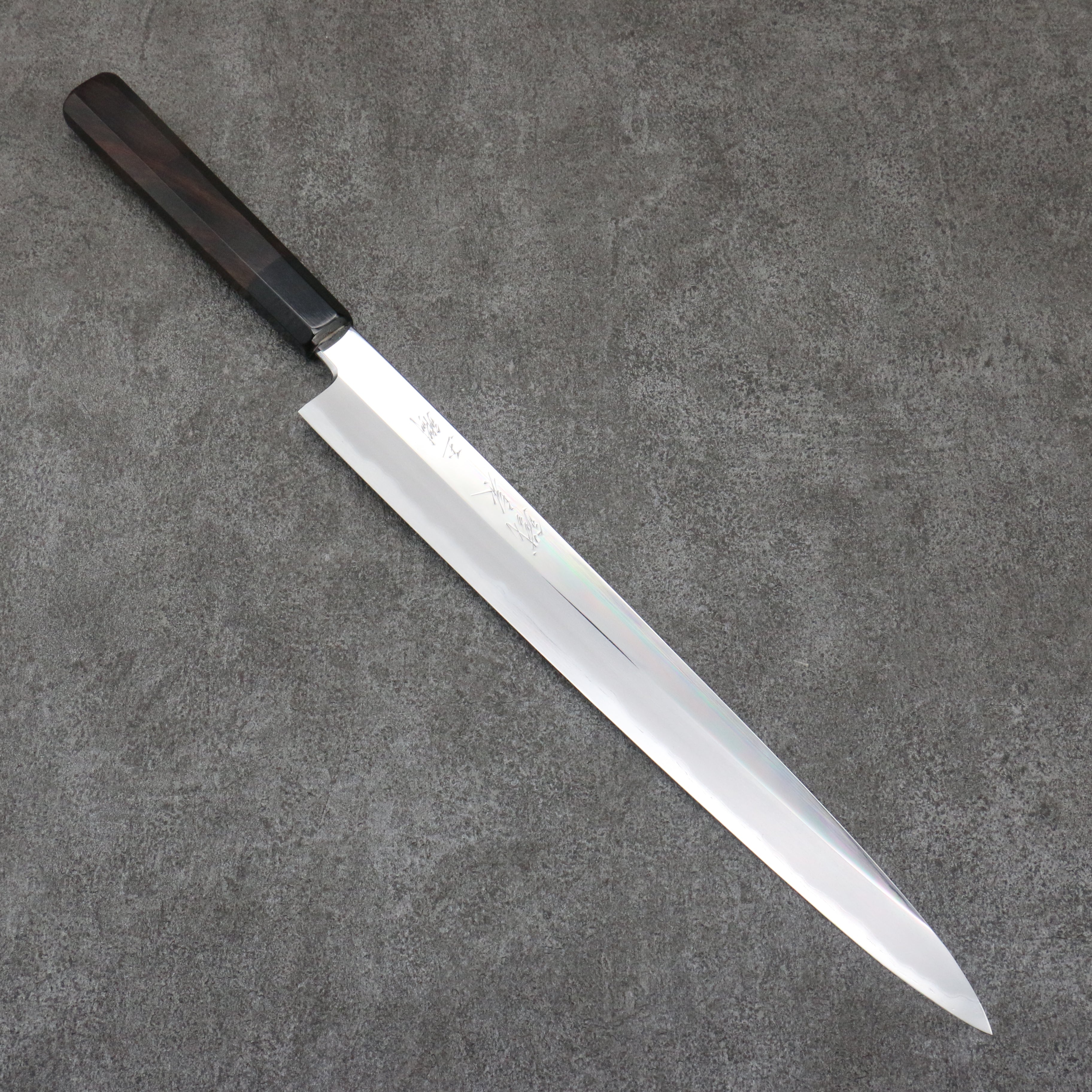 Tessen by Tanaka Tamahagane Yanagiba 315mm Ebony Wood Handle with Sheath - Japanny - Best Japanese Knife