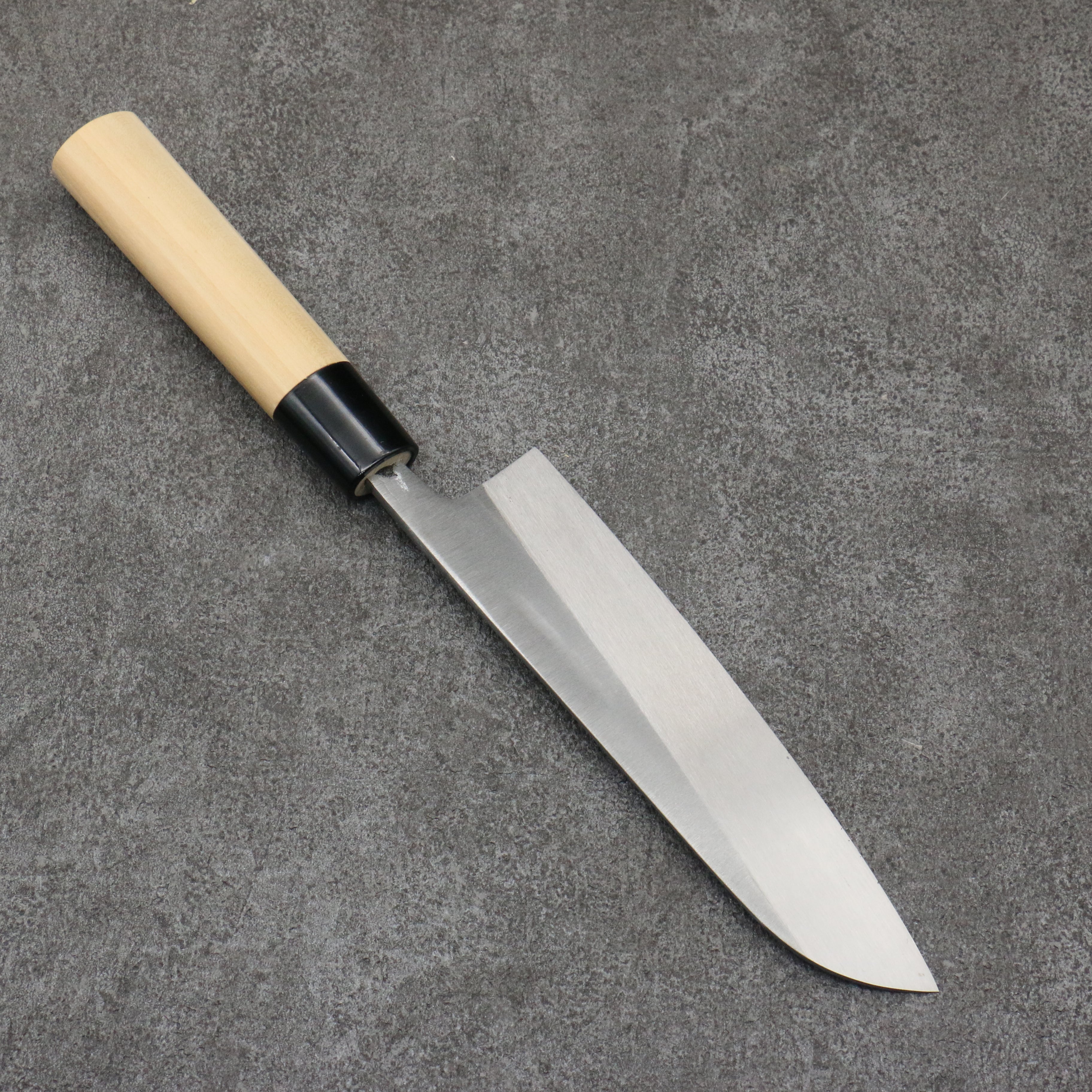 Nakaniida White Steel No.2 Migaki Polish Finish Santoku 165mm Magnolia Handle - Japanny - Best Japanese Knife