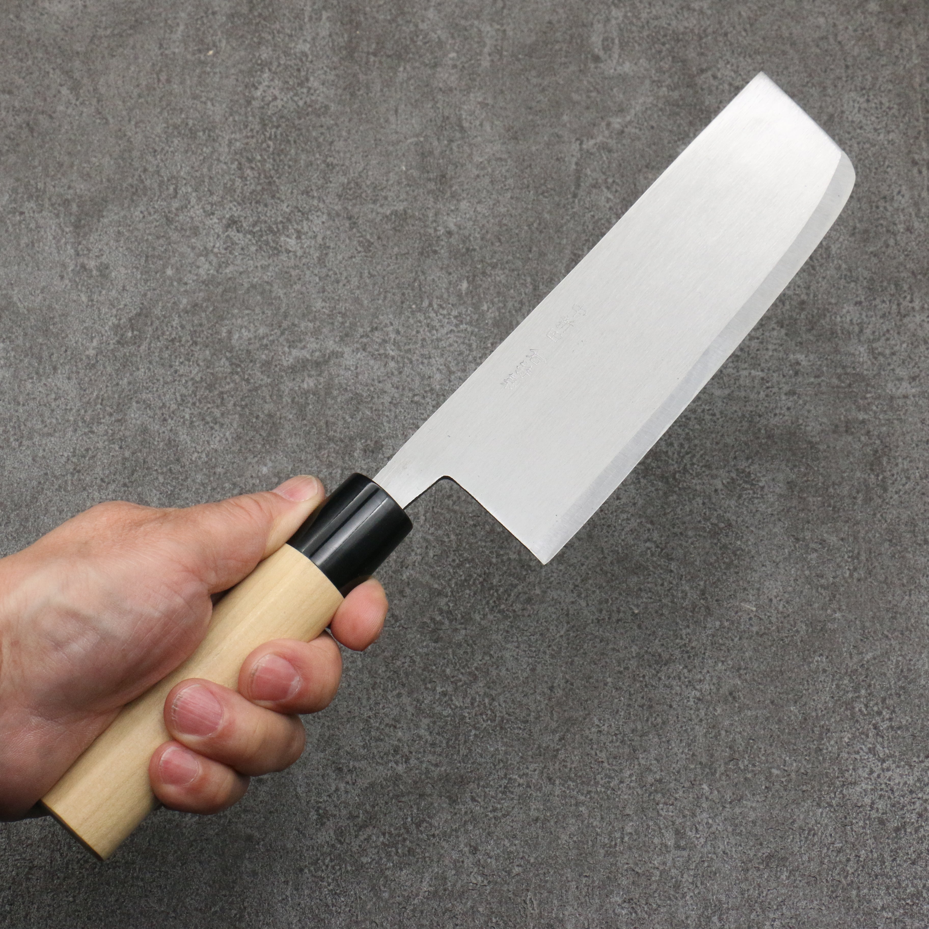Nakaniida White Steel No.2 Migaki Polish Finish Nakiri 165mm Magnolia Handle - Japanny - Best Japanese Knife