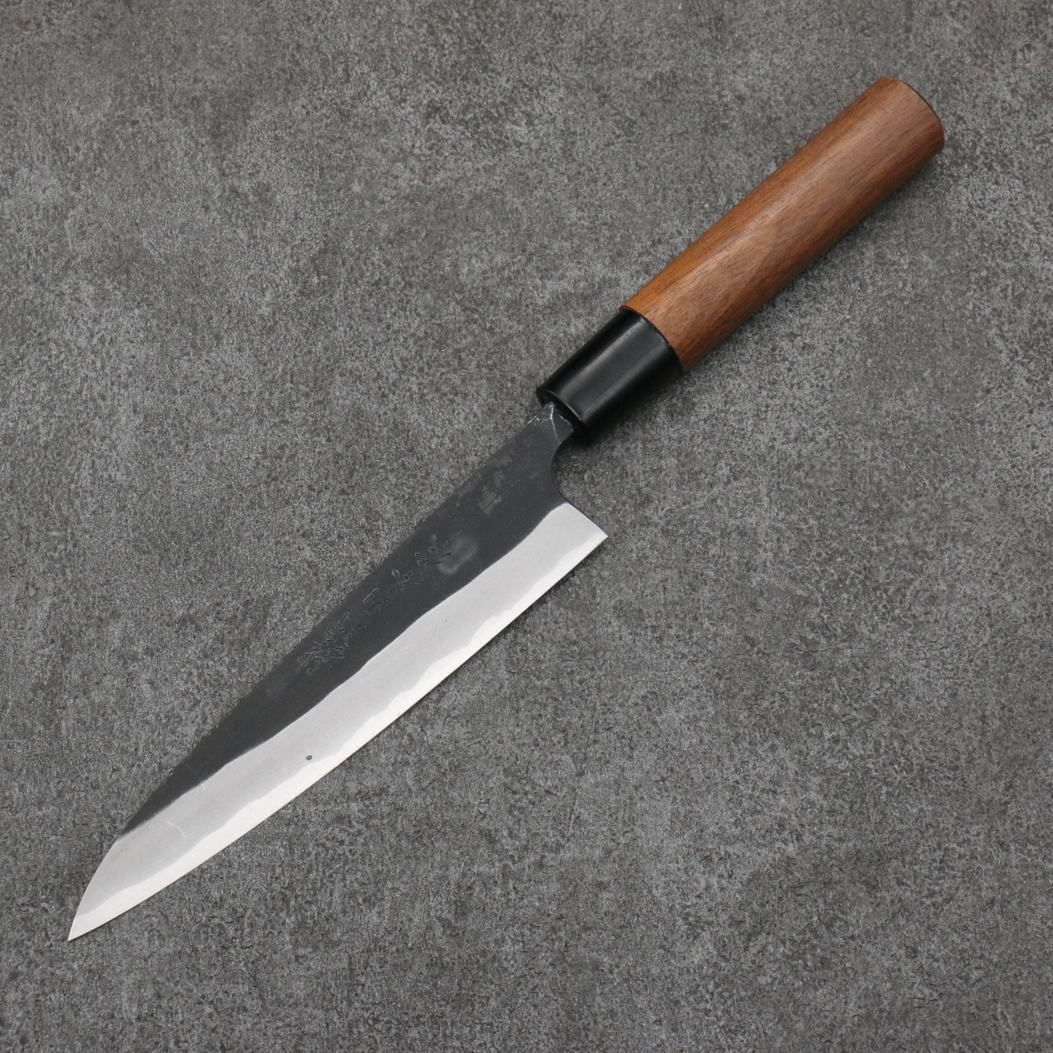 Nao Yamamoto Blue Steel Kurouchi Petty-Utility 150mm Walnut Handle - Japanny - Best Japanese Knife