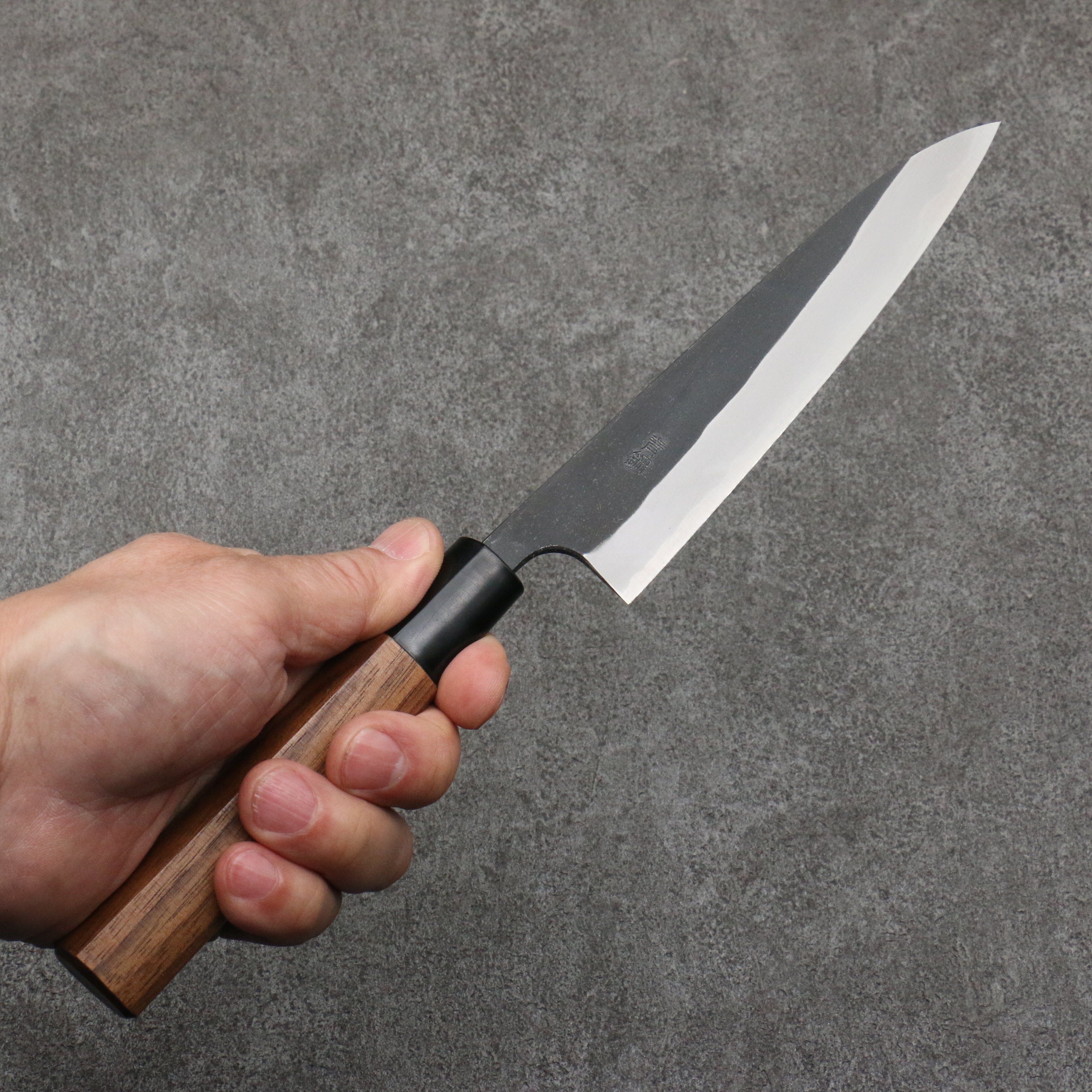 Nao Yamamoto Blue Steel Kurouchi Petty-Utility 150mm Walnut Handle - Japanny - Best Japanese Knife