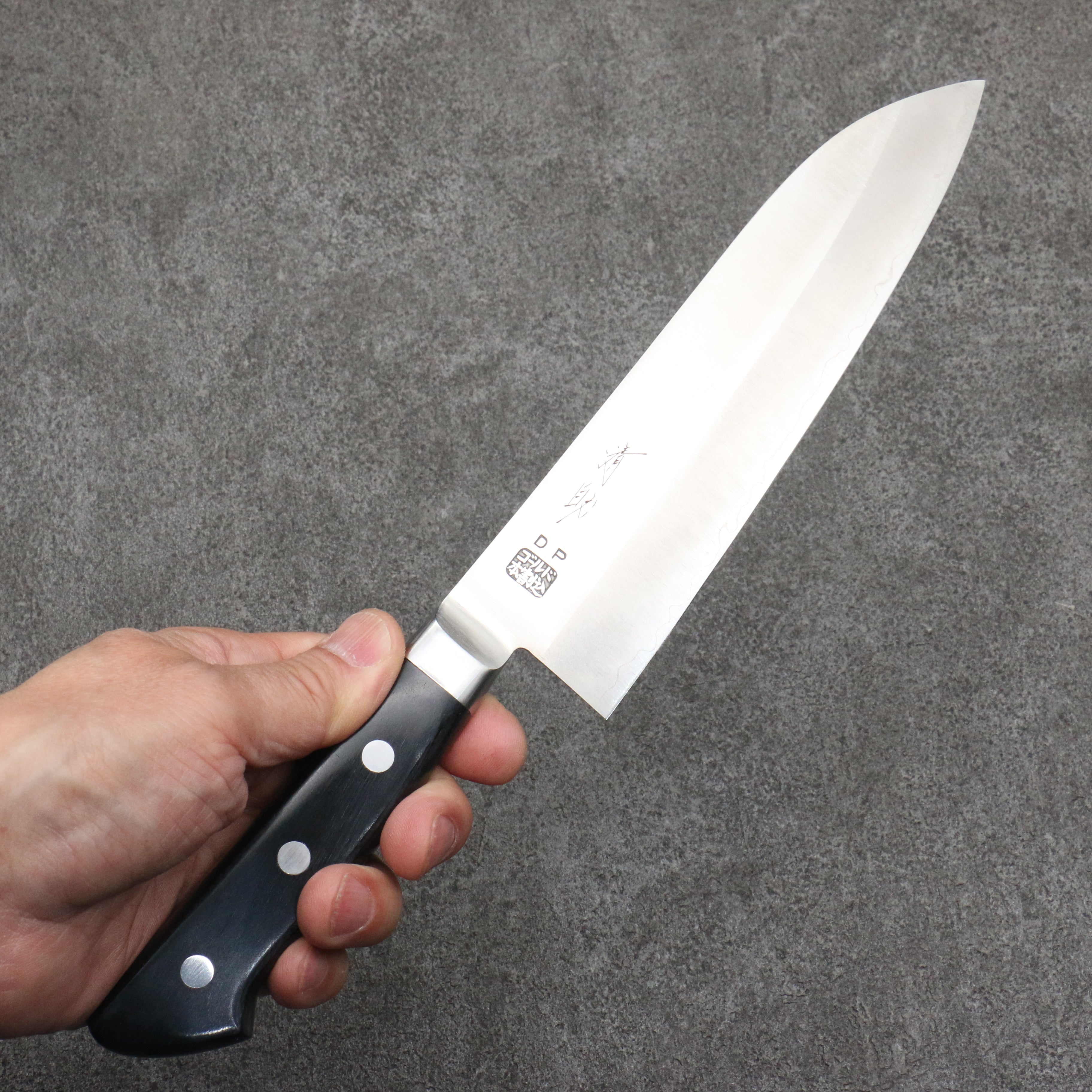Seisuke VG1 Migaki Polish Finish Santoku 165mm Black Pakka wood Handle - Japanny - Best Japanese Knife