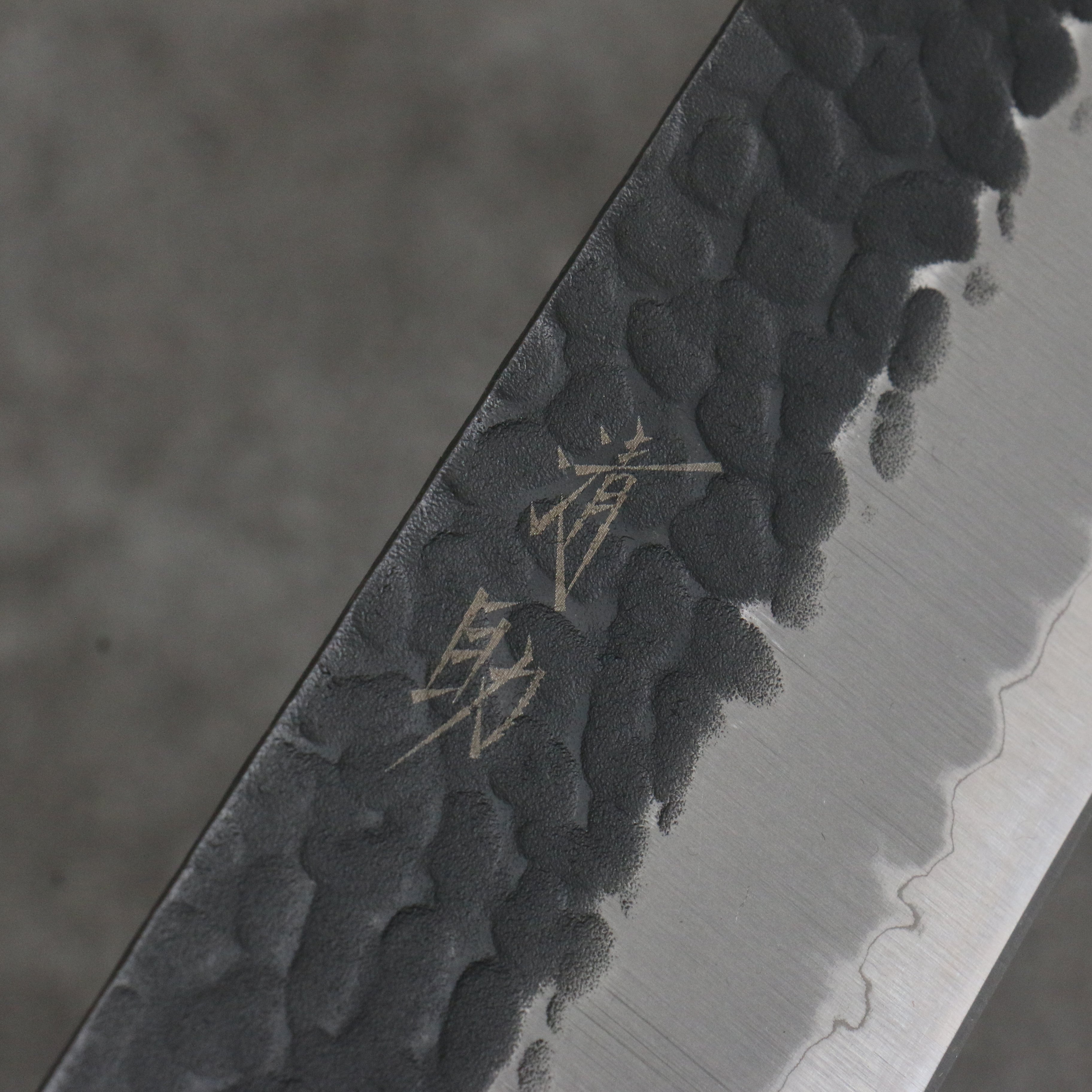 Seisuke Blue Super Hammered Kiritsuke Gyuto 240mm Shitan (ferrule: White Pakka wood) Handle - Japanny - Best Japanese Knife