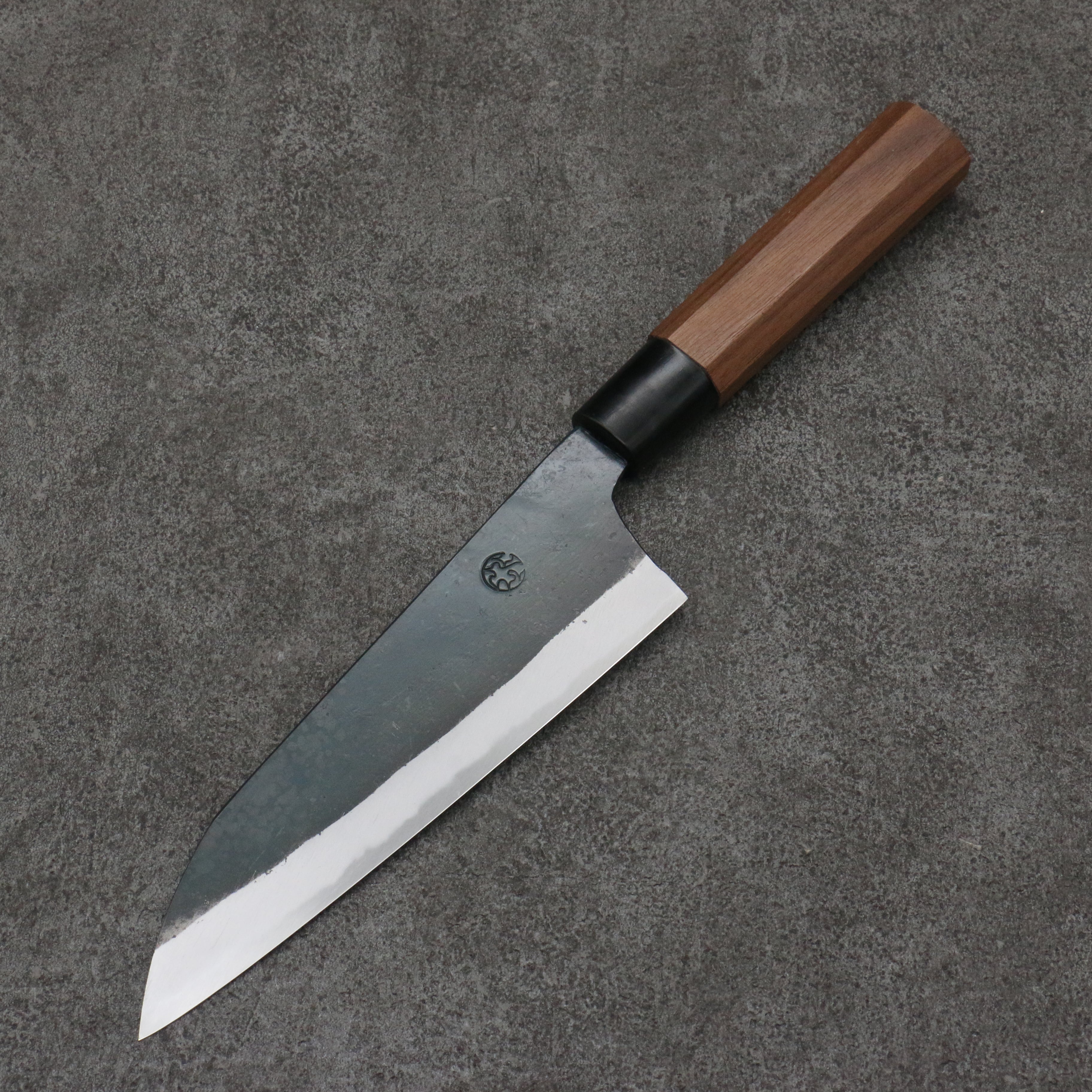 Daisuke Nishida White Steel No.1 Black Finished Santoku 165mm Cherry Tree Handle - Japanny - Best Japanese Knife
