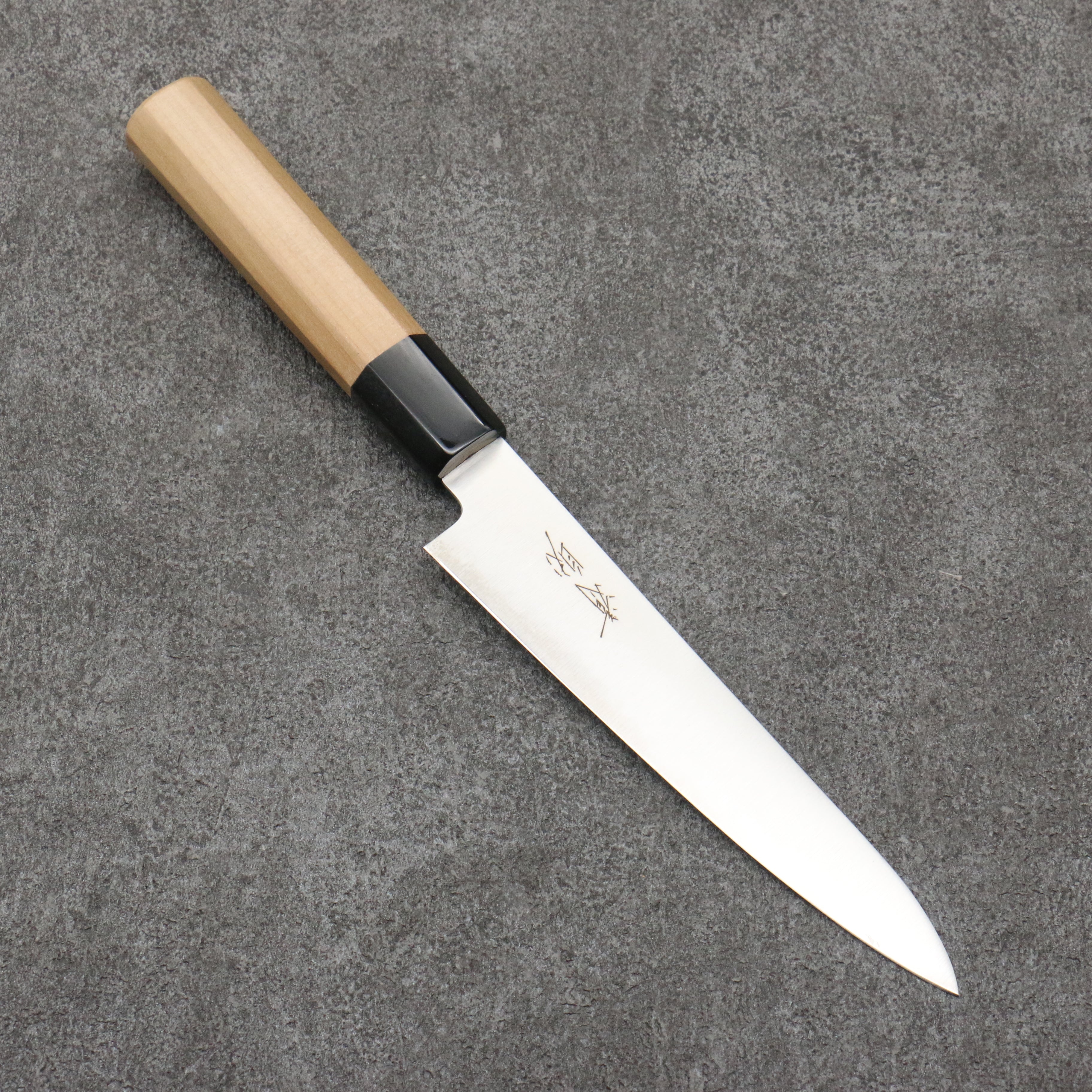 Seisuke Blue Super Migaki Polish Finish Petty-Utility 150mm Walnut Handle - Japanny - Best Japanese Knife