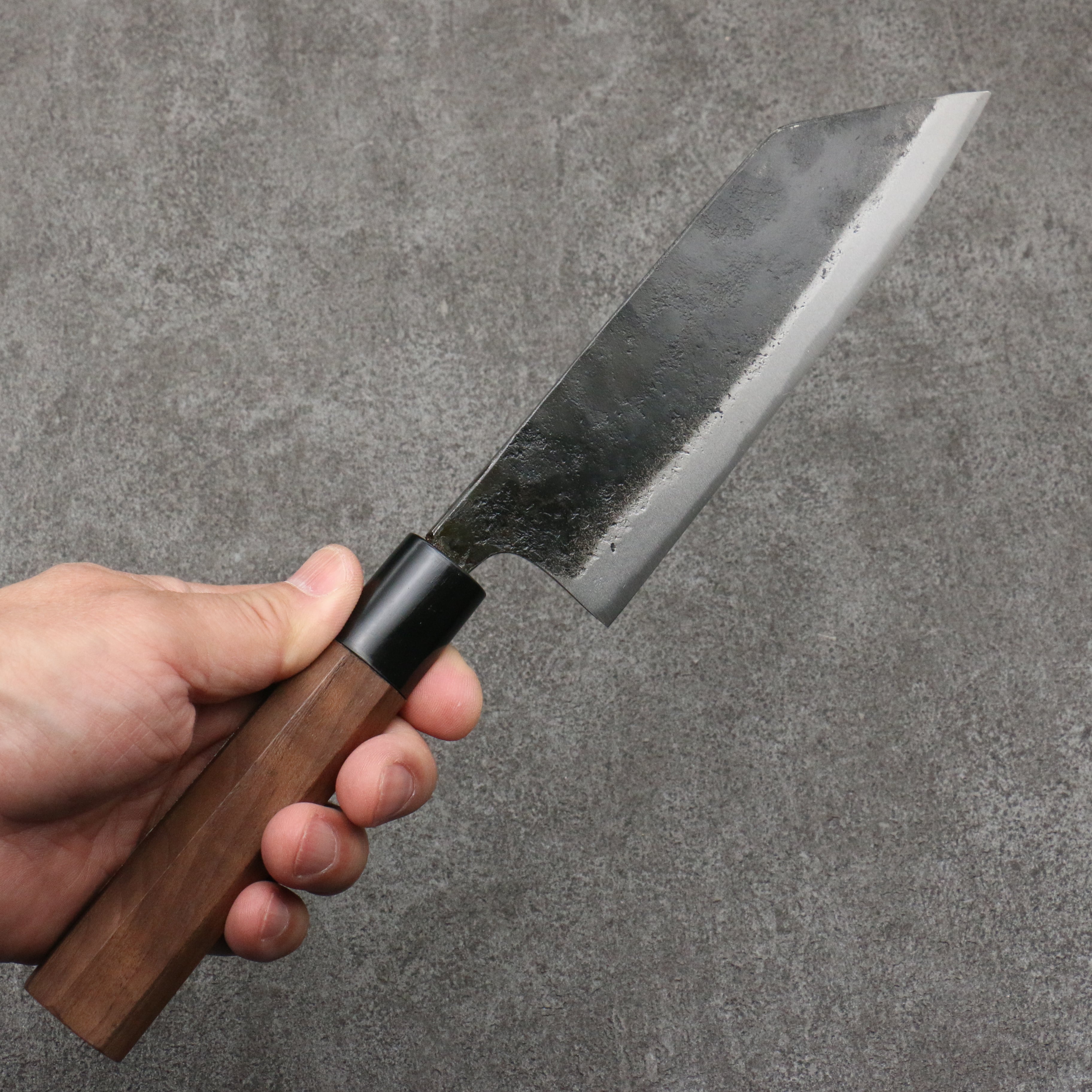 Hayashida Blue Steel No.2 Black Finished Bunka 160mm Walnut Handle - Japanny - Best Japanese Knife