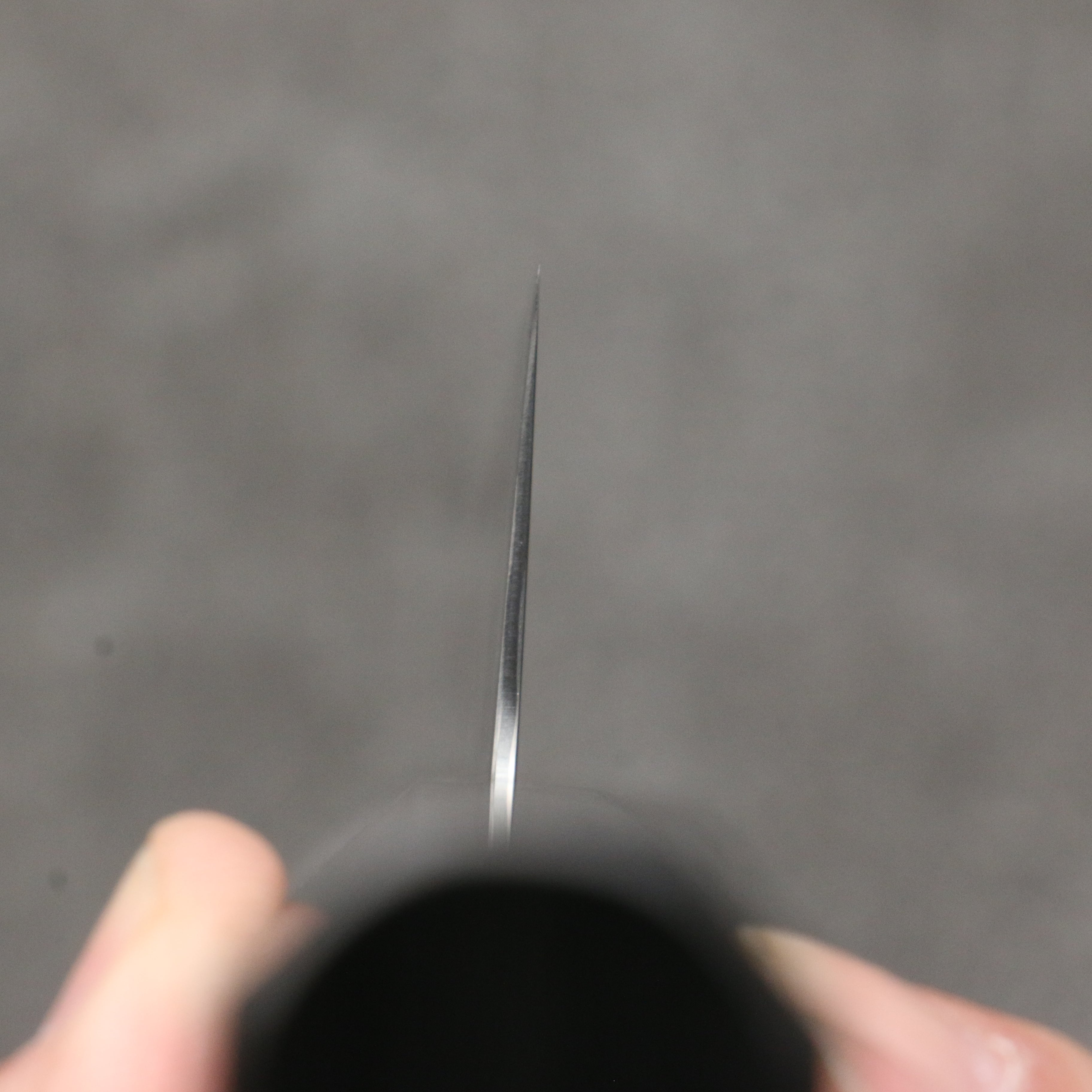 Seisuke VG10 Black Damascus Mirrored Finish Gyuto 210mm Gray Pakka wood Handle - Japanny - Best Japanese Knife