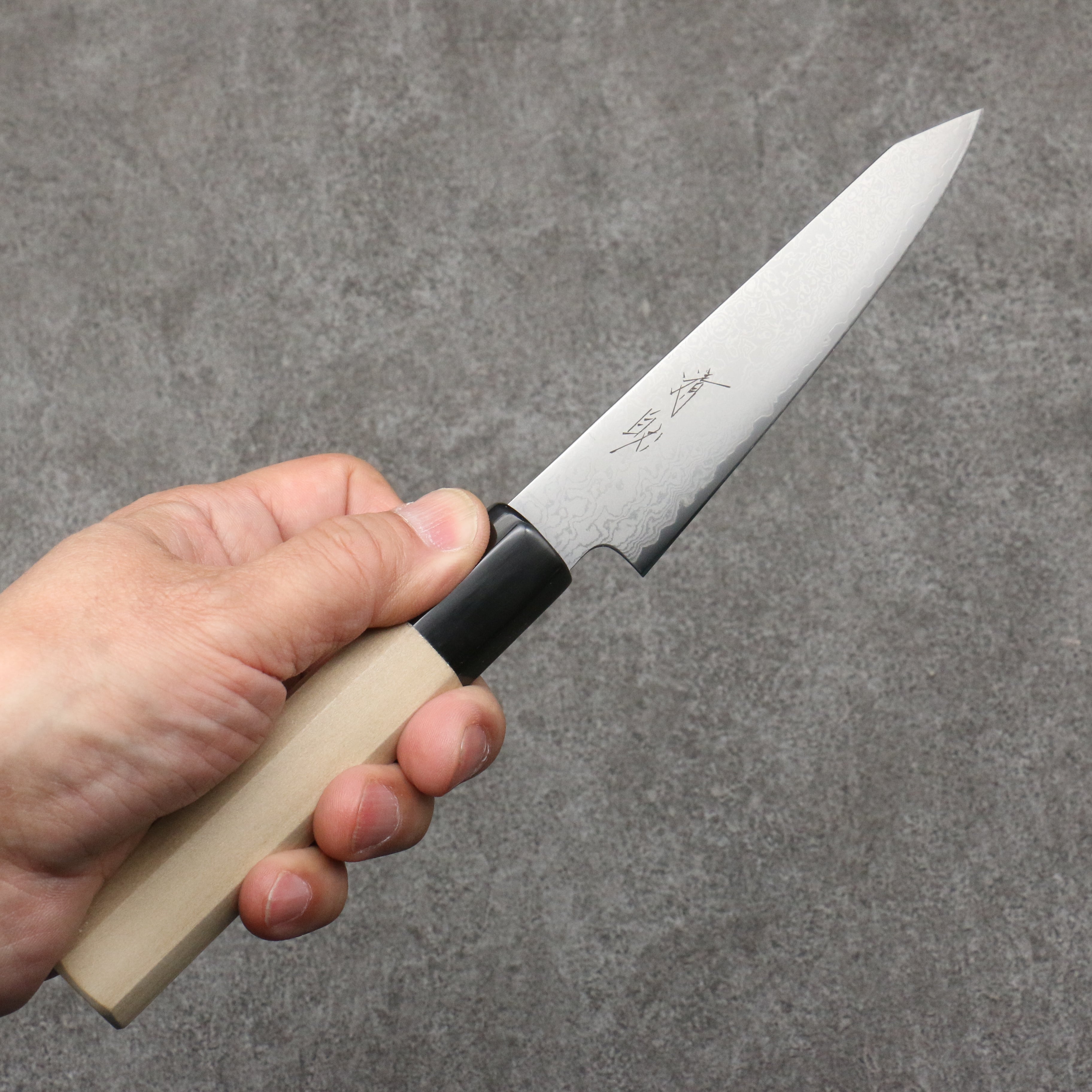 Seisuke VG10 Damascus Kiritsuke Petty-Utility 120mm Magnolia Handle - Japanny - Best Japanese Knife