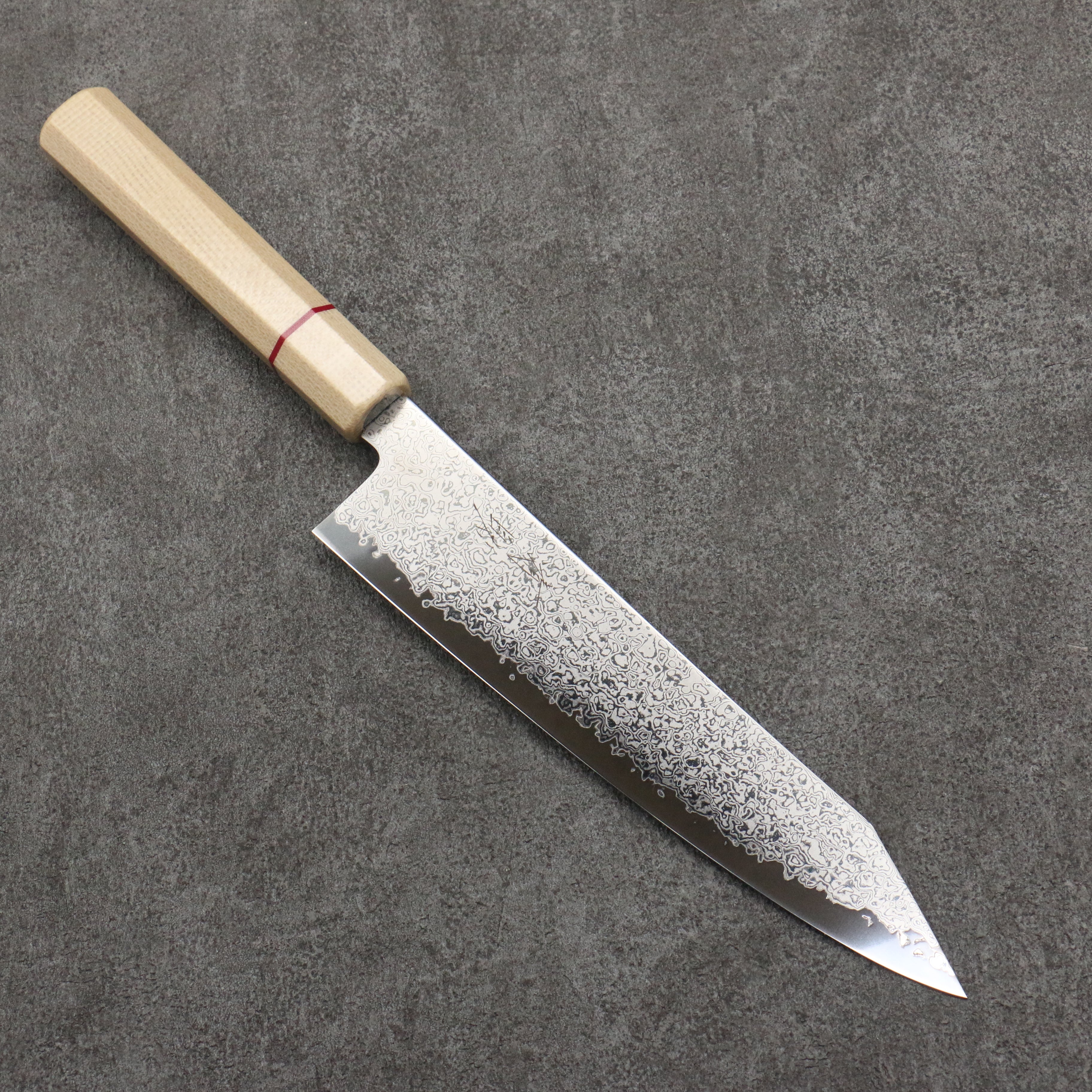 Seisuke VG10 Damascus Kiritsuke Gyuto 210mm White Micarta Handle - Japanny - Best Japanese Knife