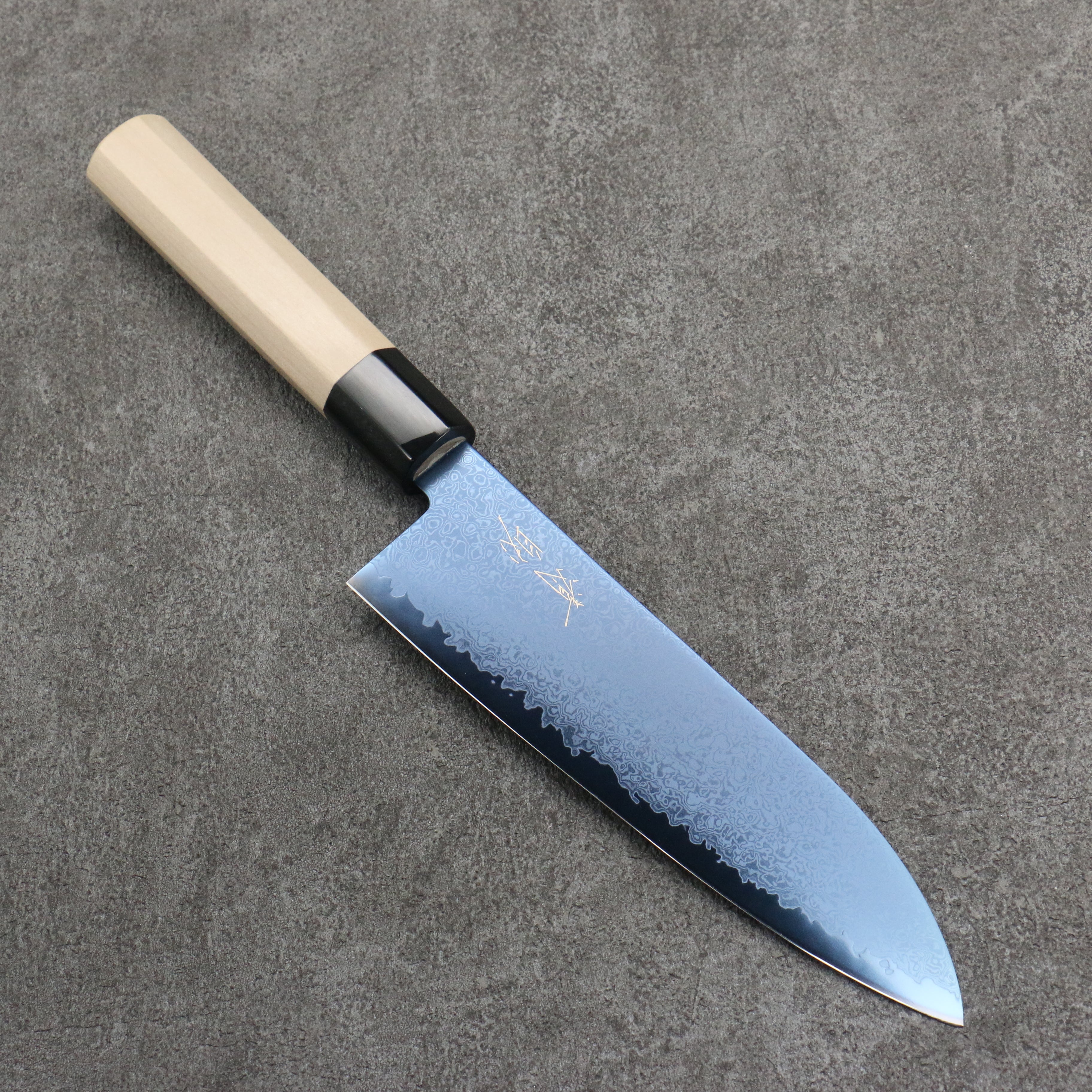 Seisuke VG10 Ion plating Damascus Santoku 180mm Magnolia Handle - Japanny - Best Japanese Knife