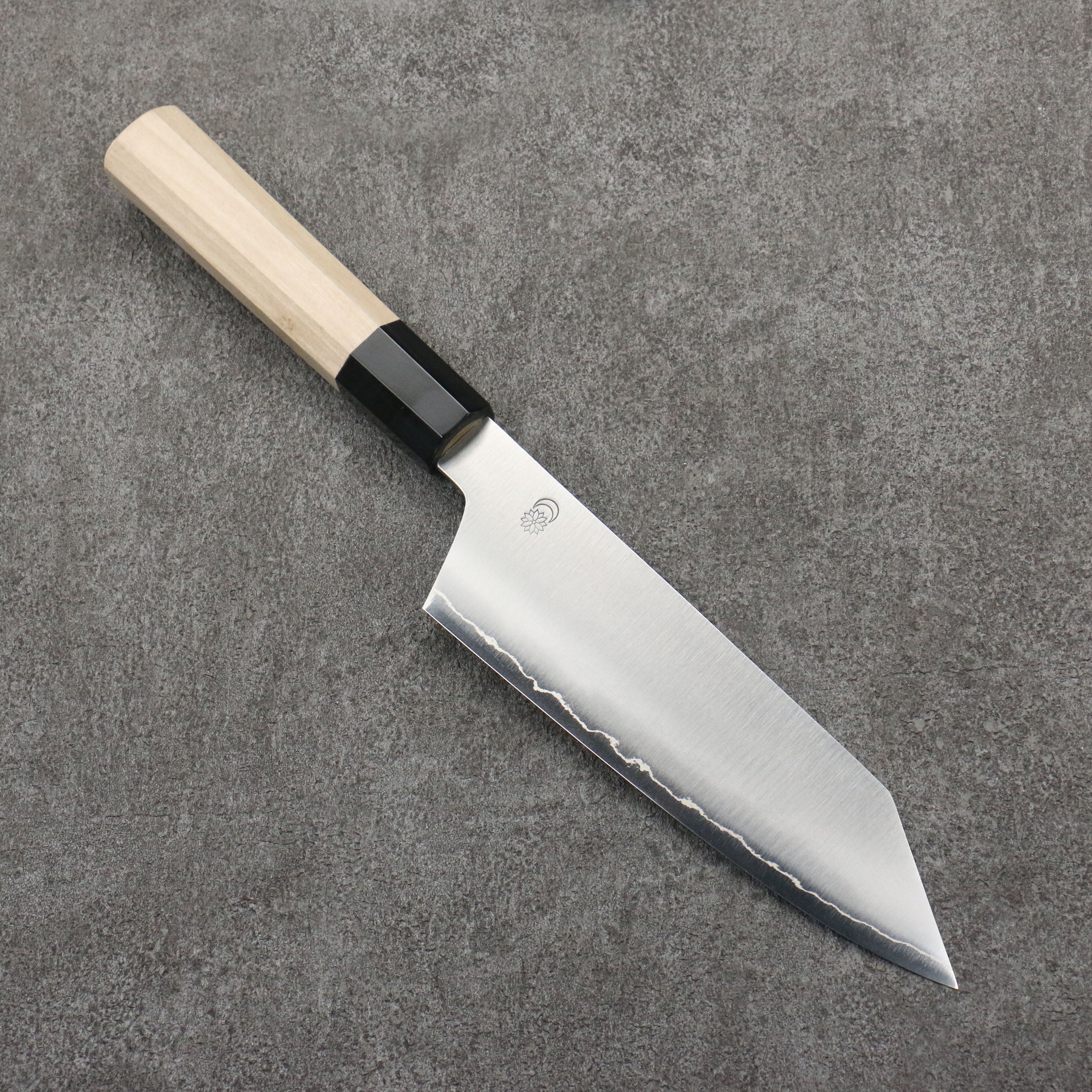 Kikuzuki Silver Steel No.3 Bokashi Kiritsuke Santoku 180mm Magnolia Handle - Japanny - Best Japanese Knife