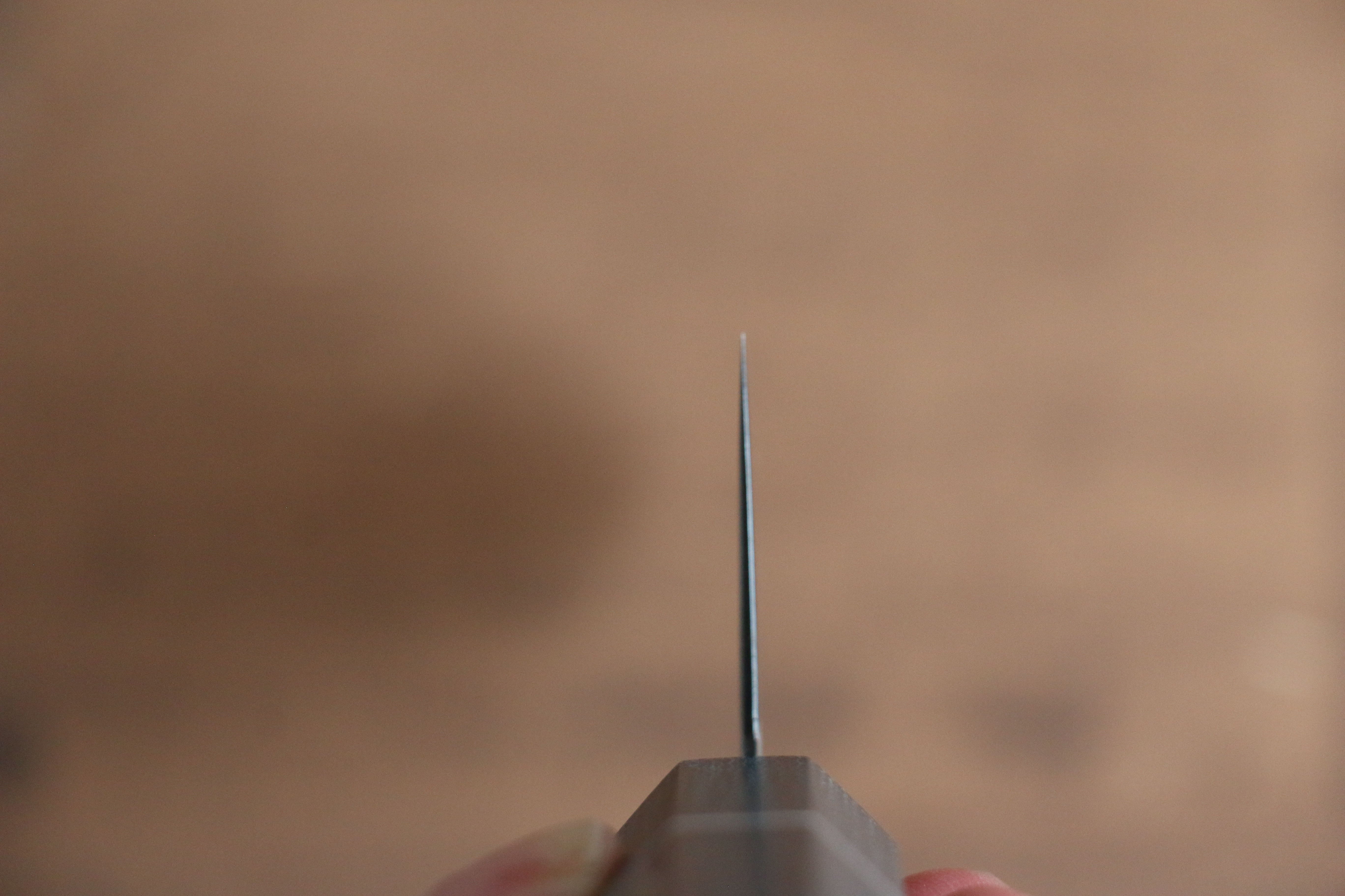 Seisuke VG5 Nashiji black dye Santoku 165mm Blue Canvas Micarta Handle - Japanny - Best Japanese Knife