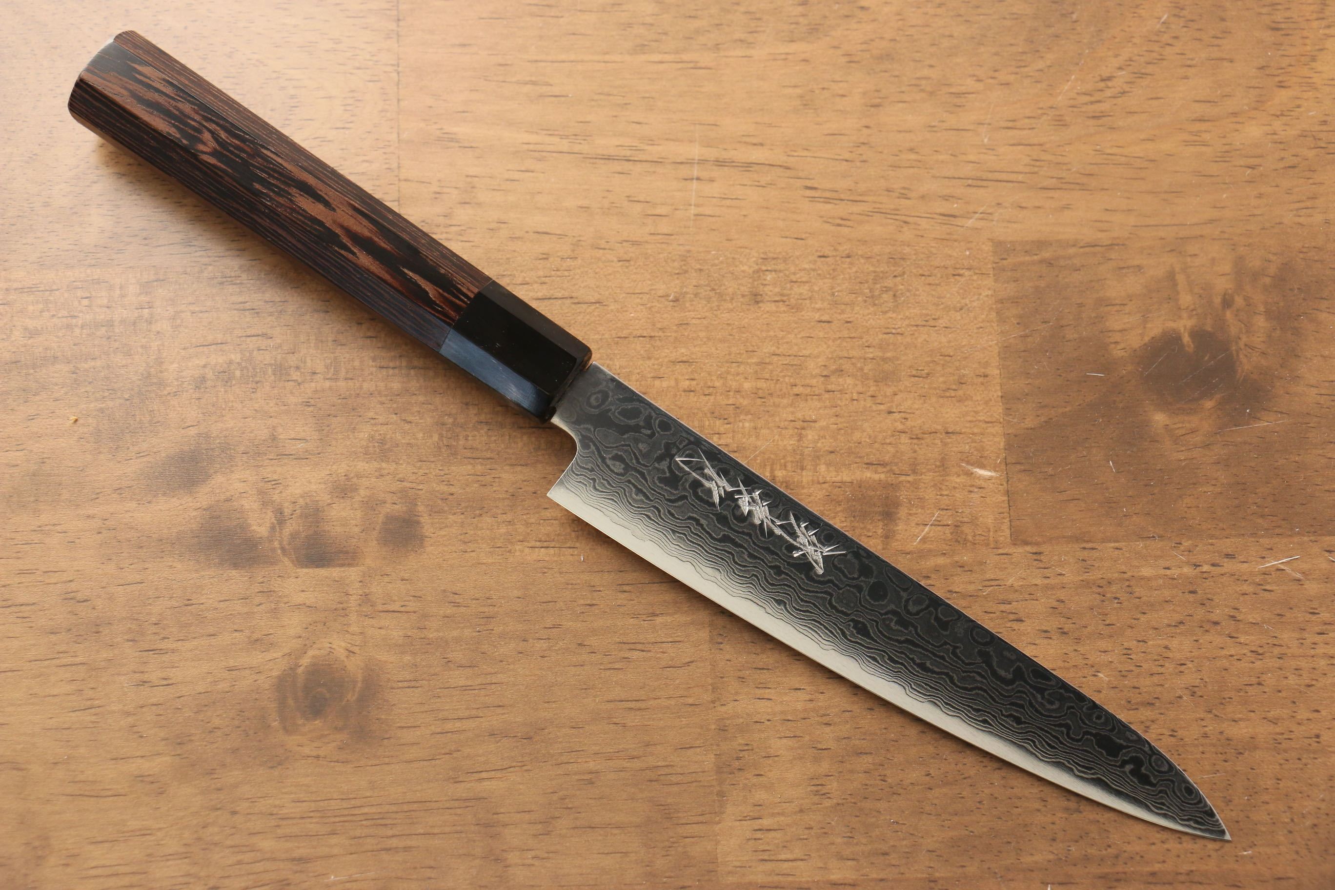 Sakai Takayuki Galaxy ZA-18 Damascus Petty-Utility 150mm Wenge Handle - Japanny - Best Japanese Knife