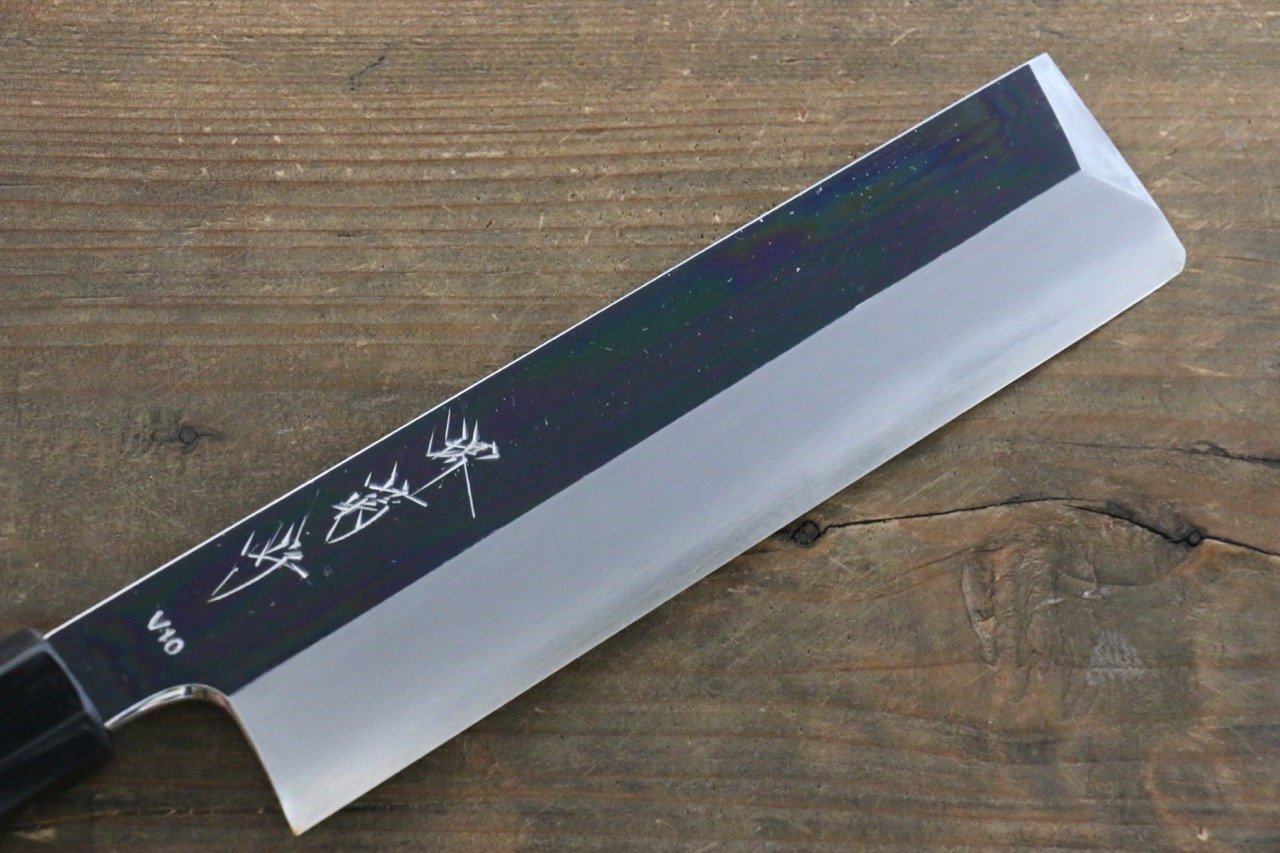 Kikumori VG10 Mirrored Finish Usuba Japanese Chef Knife 180mm - Japanny - Best Japanese Knife