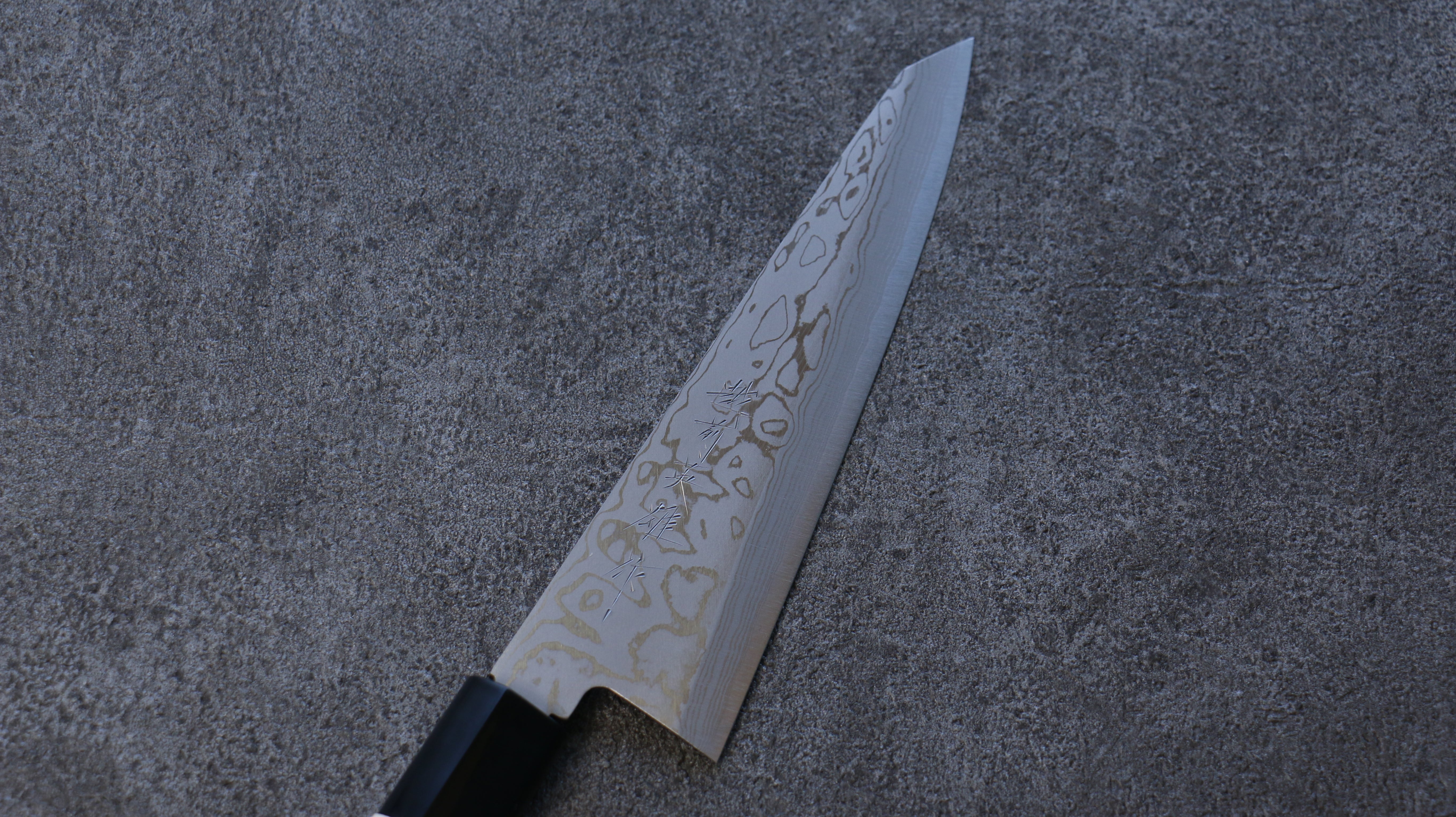Hideo Kitaoka Blue Steel No.2 Damascus Honesuki Boning 150mm Magnolia Handle - Japanny - Best Japanese Knife