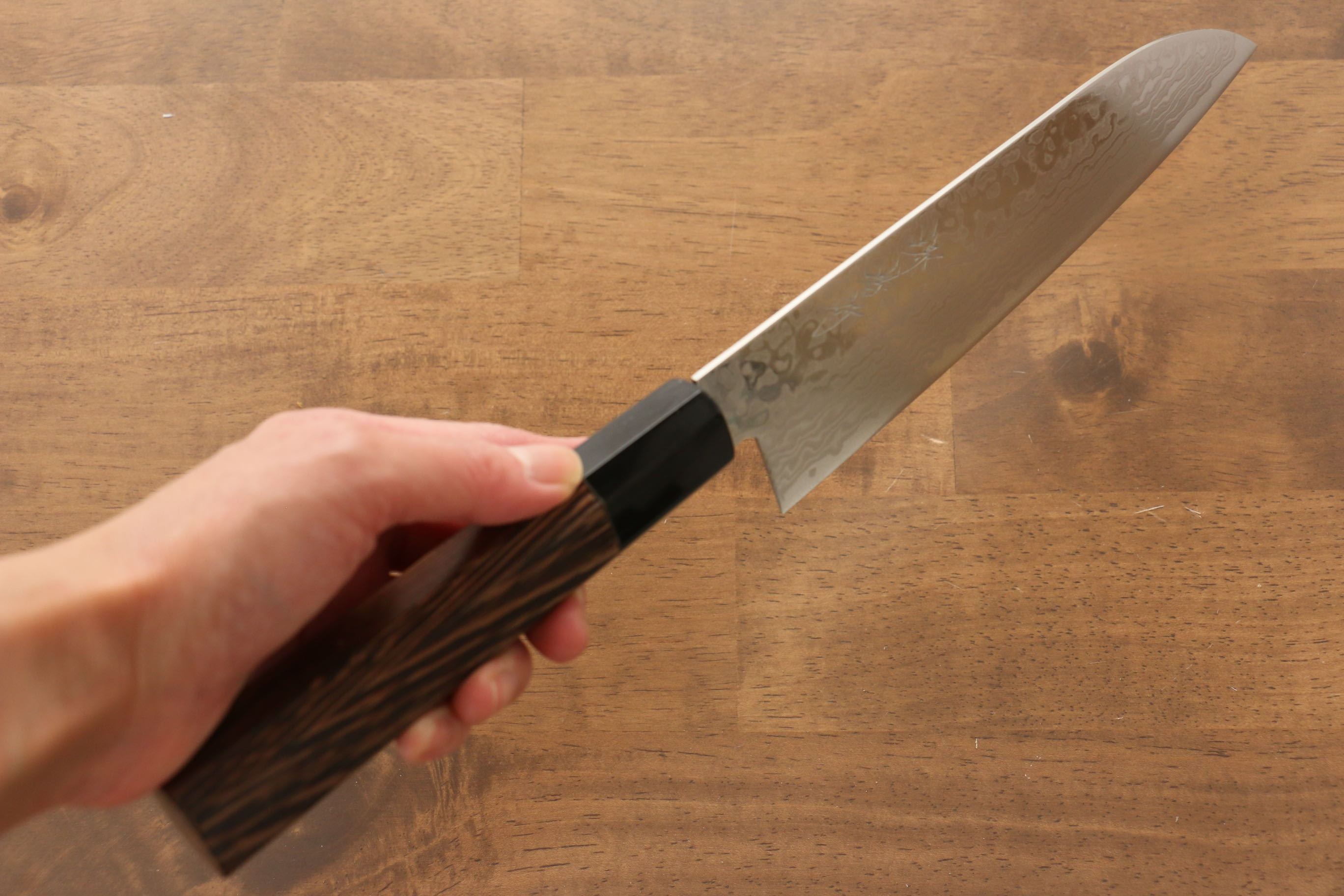Sakai Takayuki Galaxy ZA-18 Damascus Santoku 180mm Wenge Handle - Japanny - Best Japanese Knife